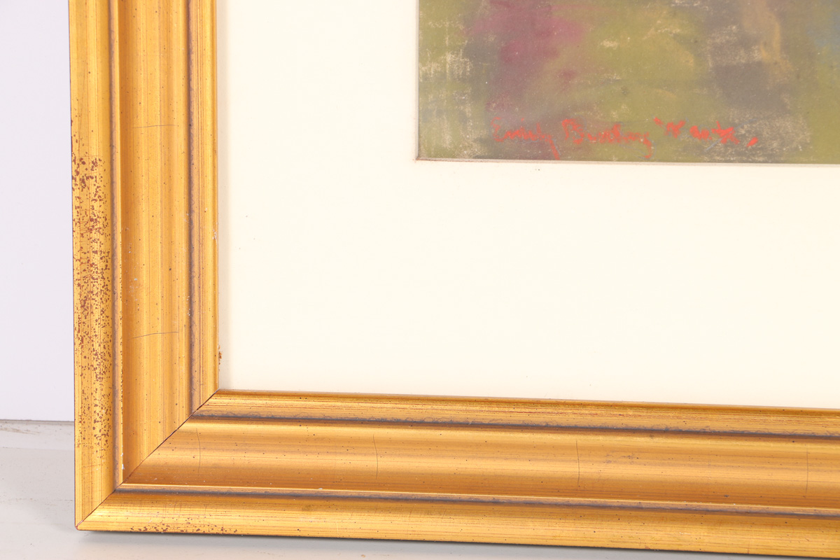 Emily B. Waite Chalk Pastel Drawing of Floral Still LIfe