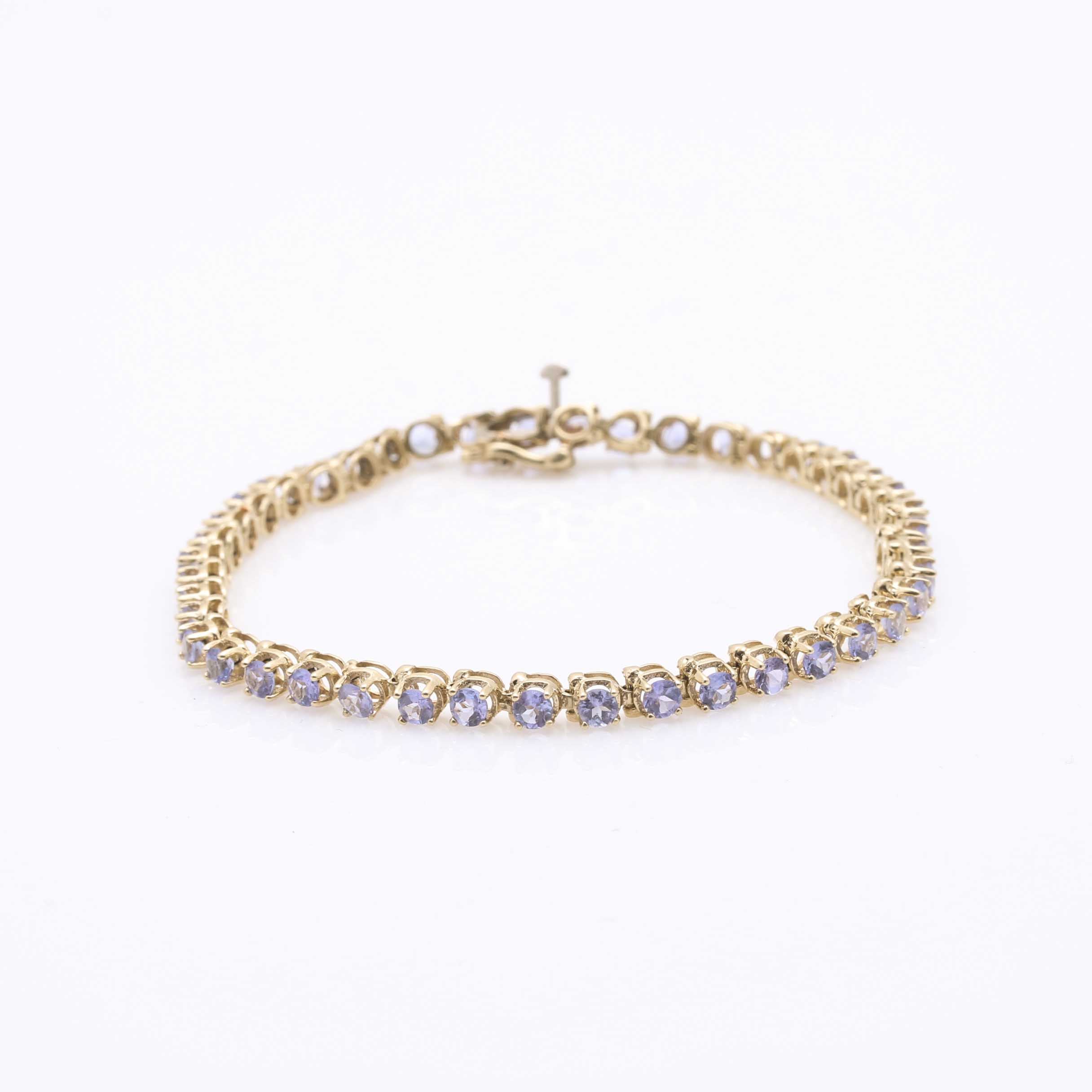 14K Yellow Gold Tanzanite Bracelet