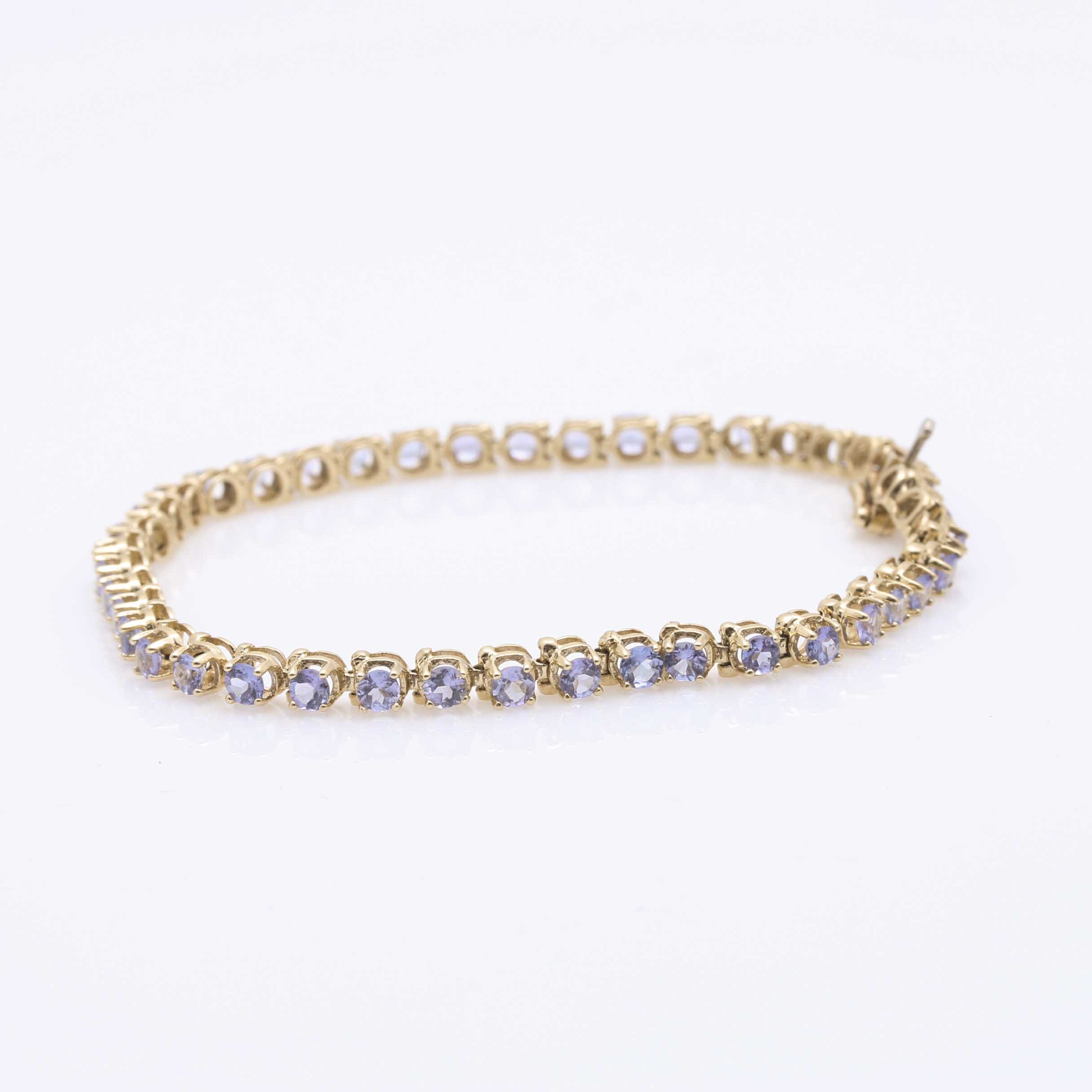 14K Yellow Gold Tanzanite Bracelet