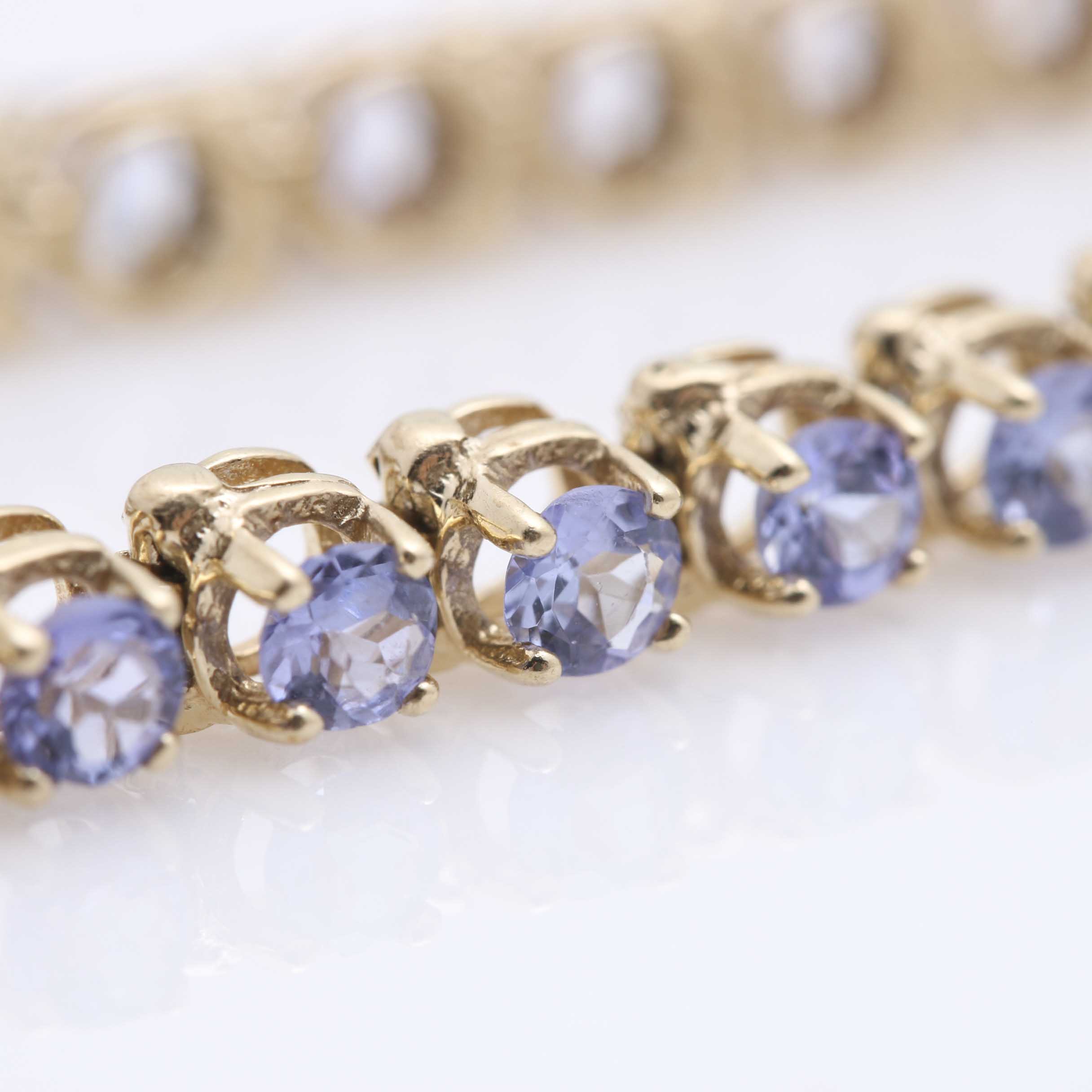 14K Yellow Gold Tanzanite Bracelet