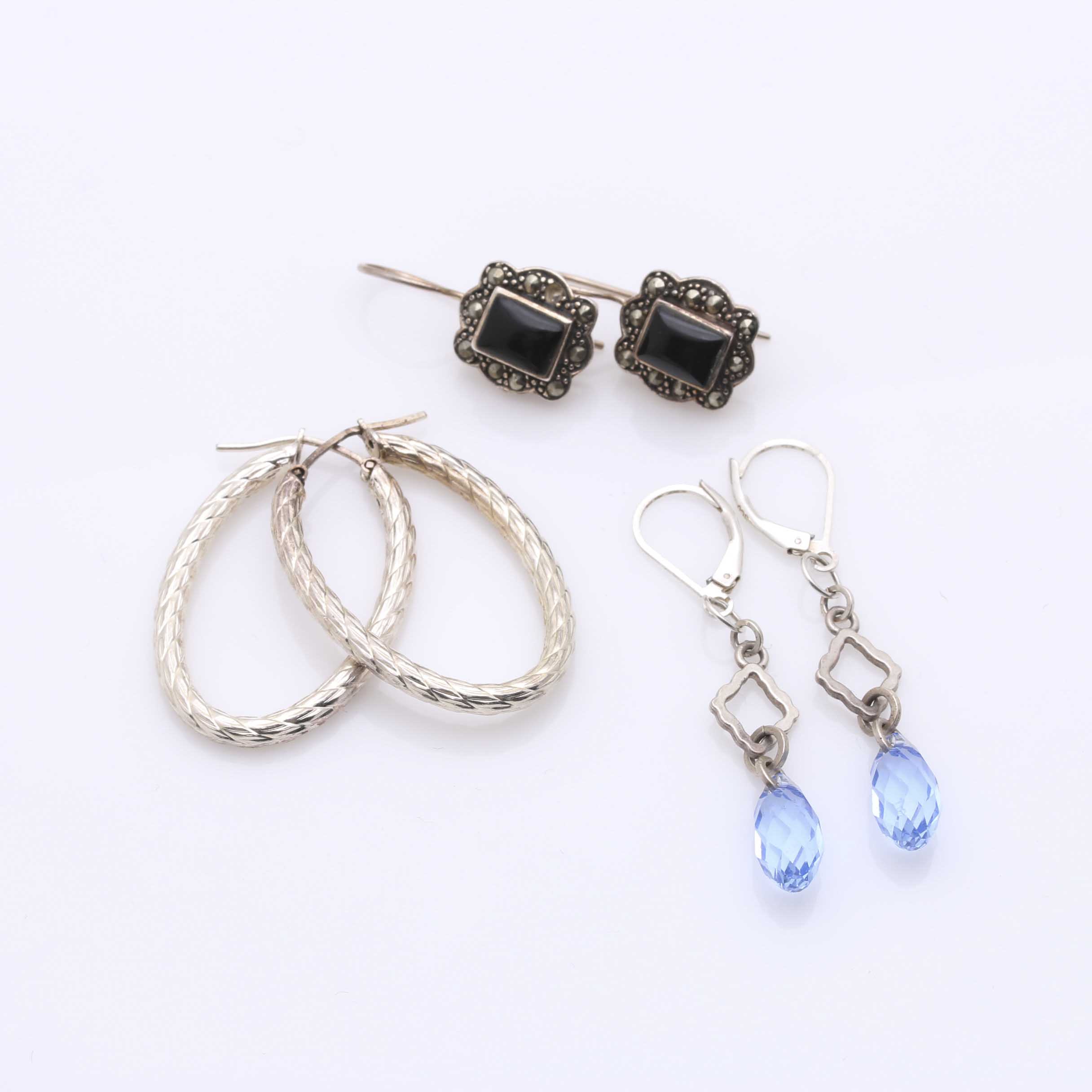 Selection of Sterling Silver Earrings, Bracelet, and a Ring