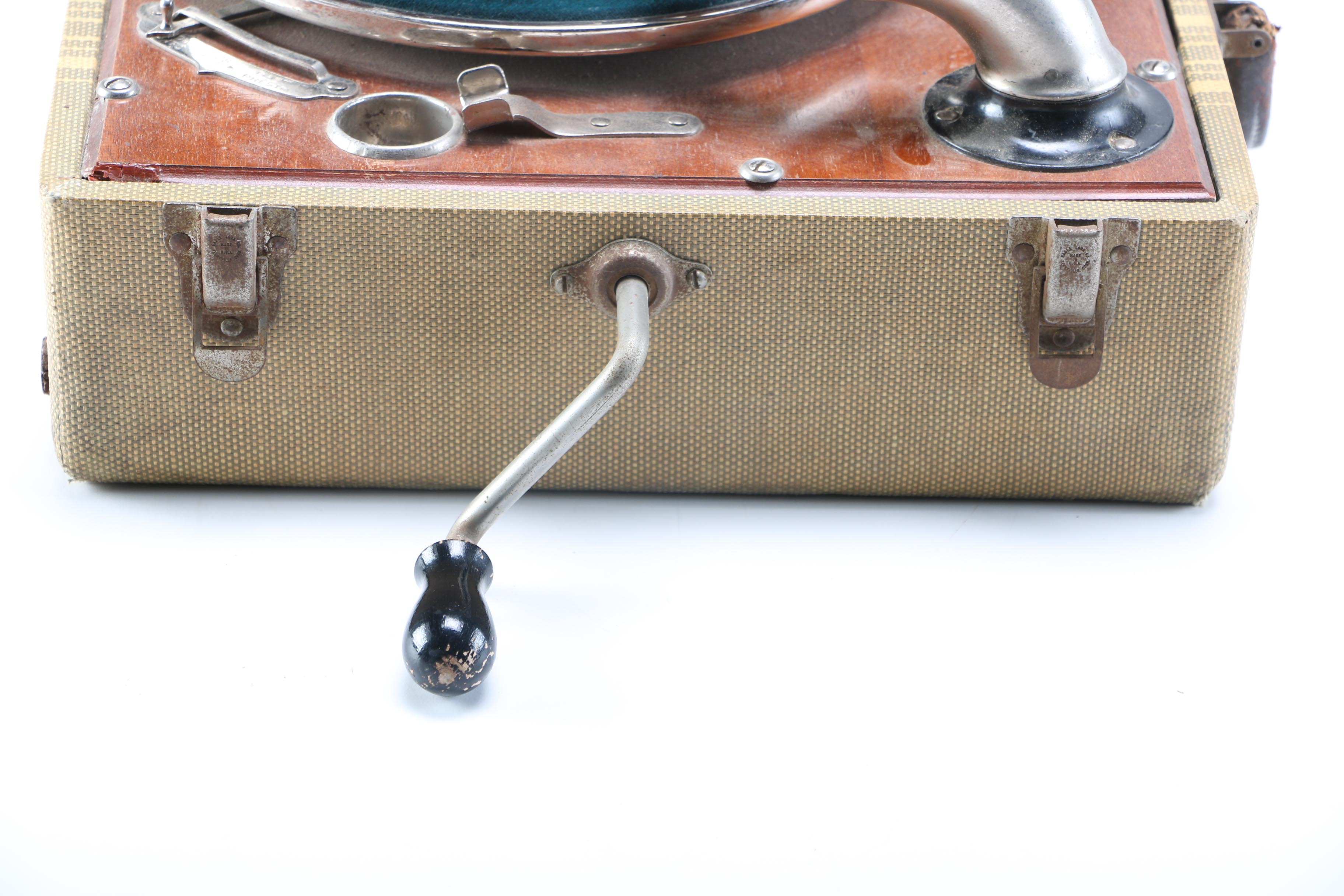 Birch Hand Crank Record Player