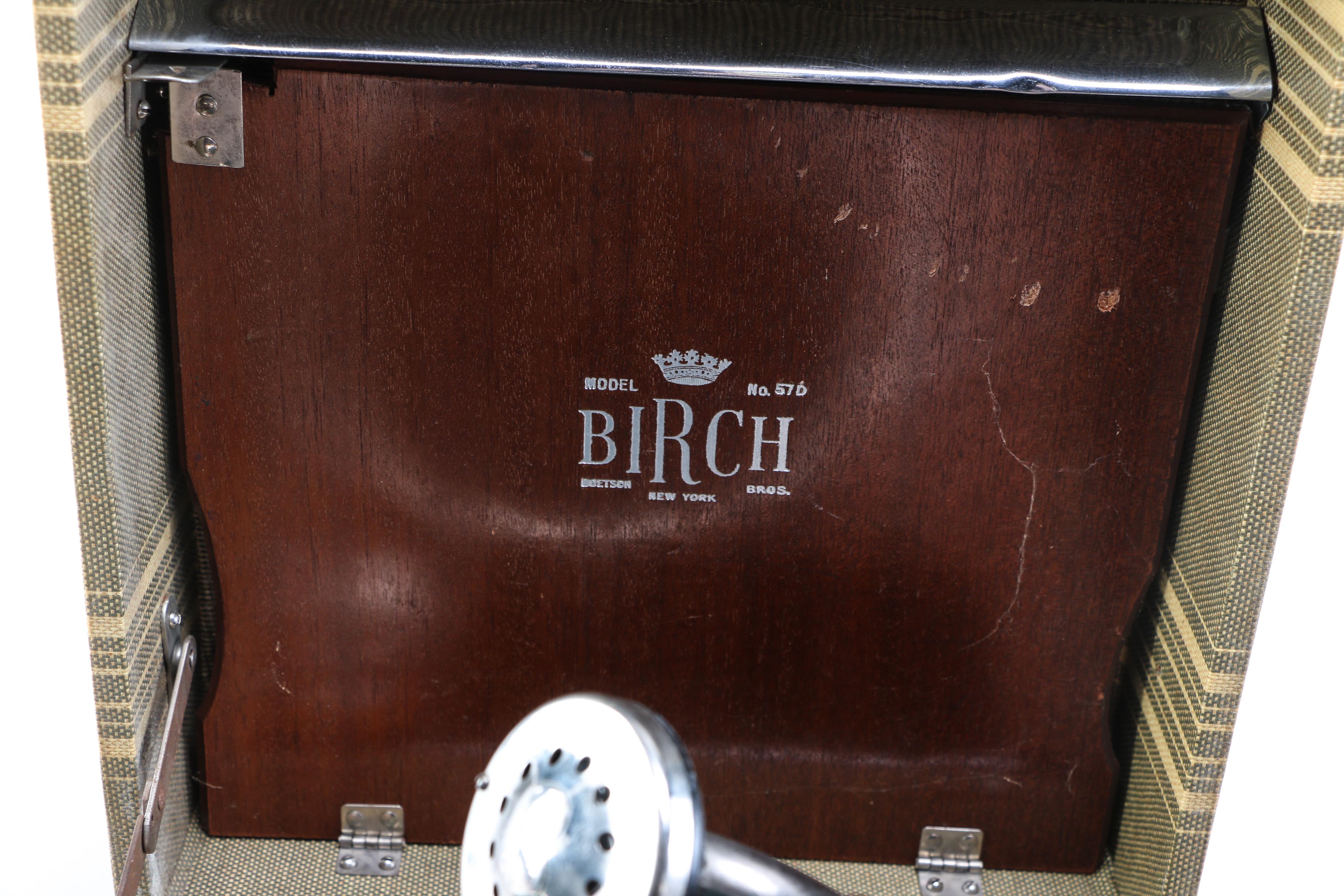 Birch Hand Crank Record Player