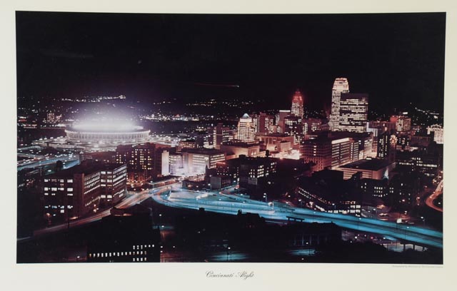 Allan Kain Offset Lithograph "Cincinnati Alight"