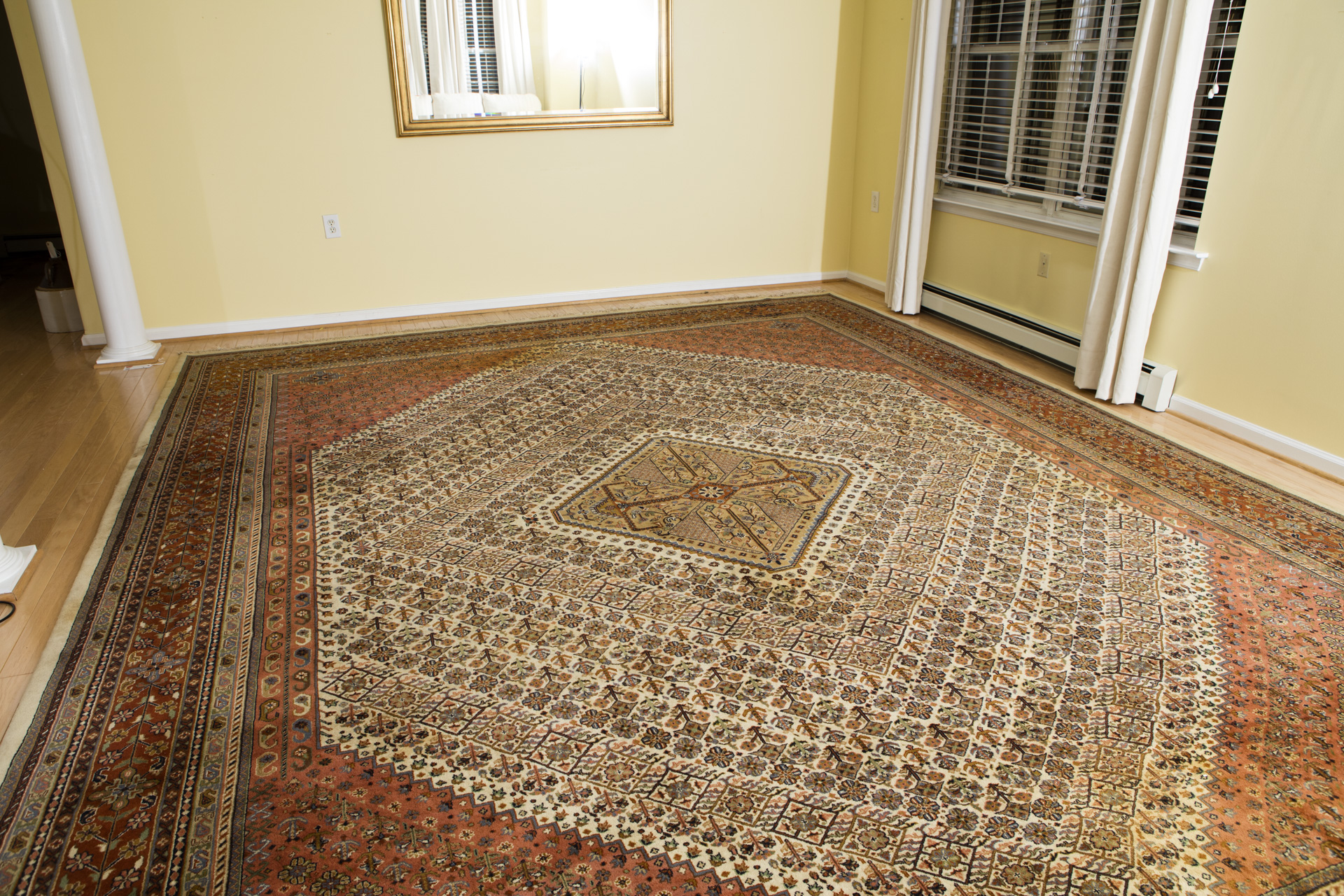 Room-Sized Hand-Knotted Indian Nizam Area Rug