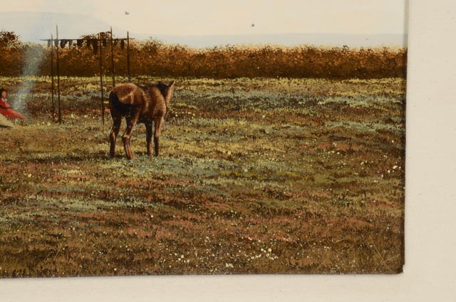 Lynn Griffin Original Oil Painting on Canvas "Meadow Camp"