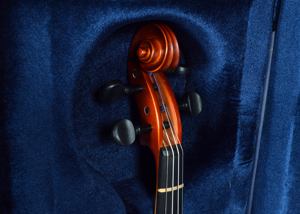 Knilling Violin With Case, Bow and Sheet Music