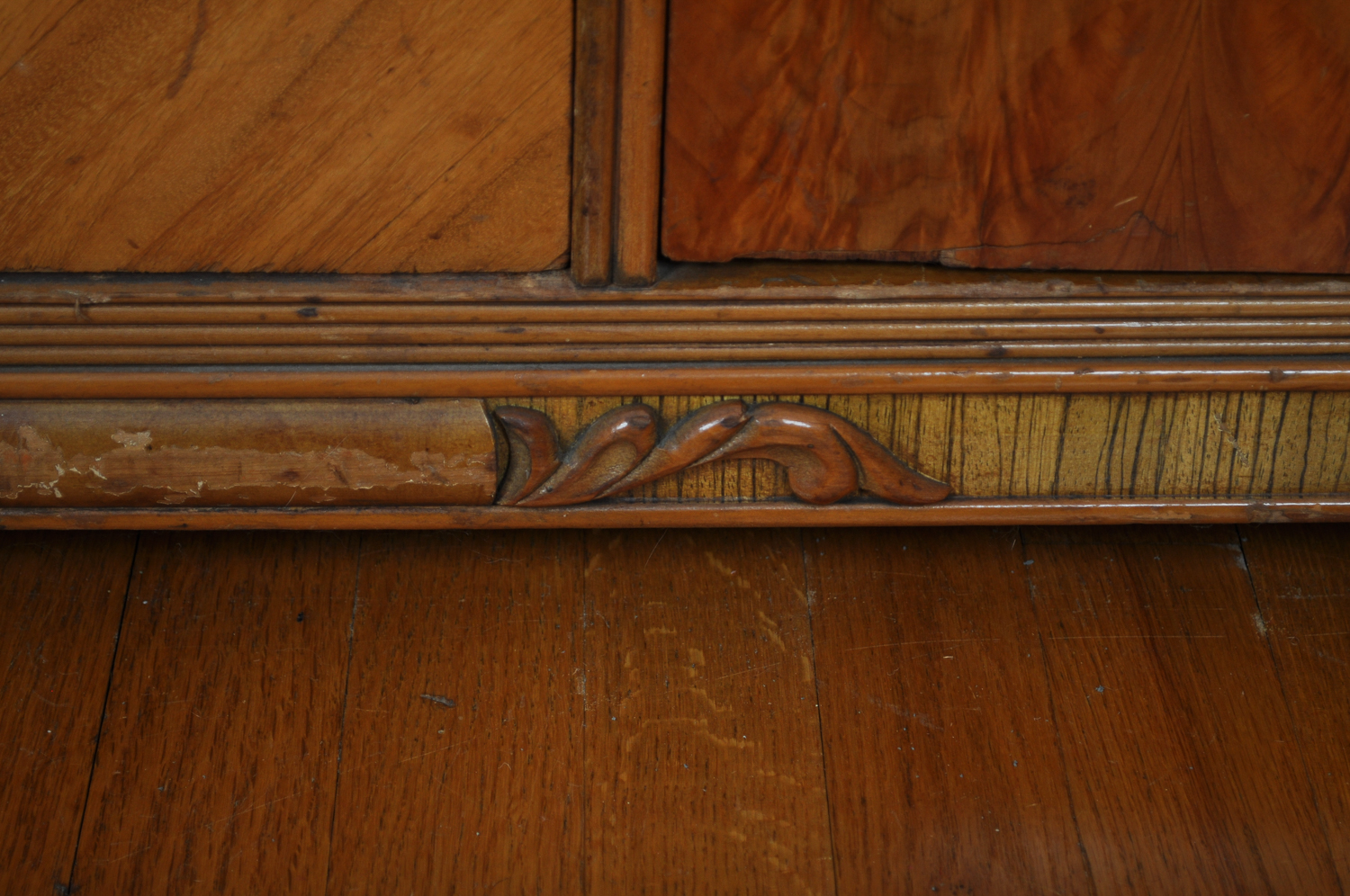 Circa 1930s Art Deco Waterfall Chifferobe with Mirror