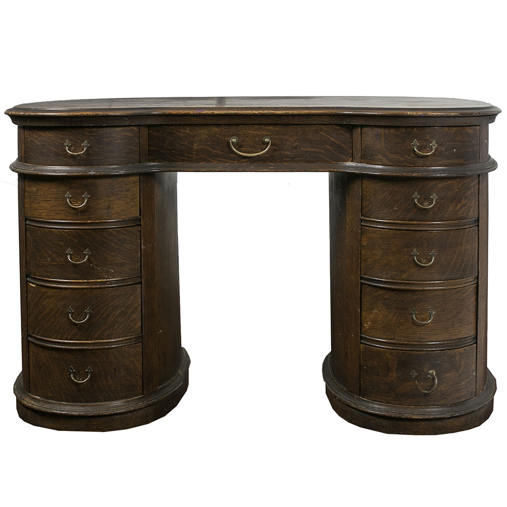 Antique Kidney Desk