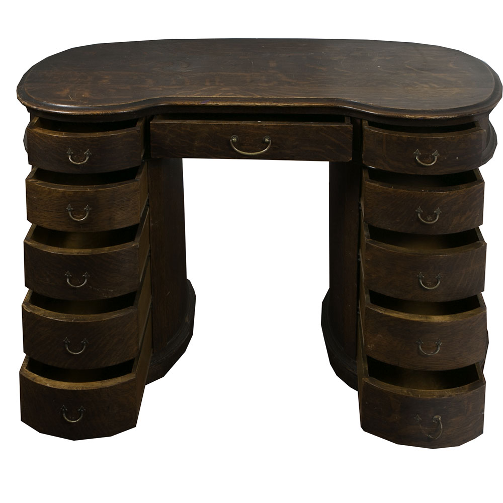 Antique Kidney Desk