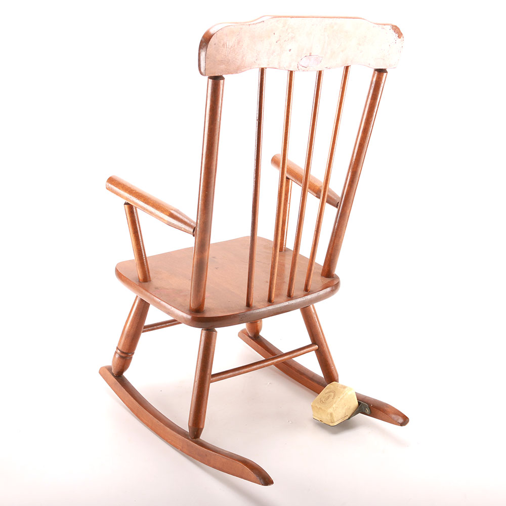 Oak Hill Child's Vintage Rocking Chair With Music Box Everything But