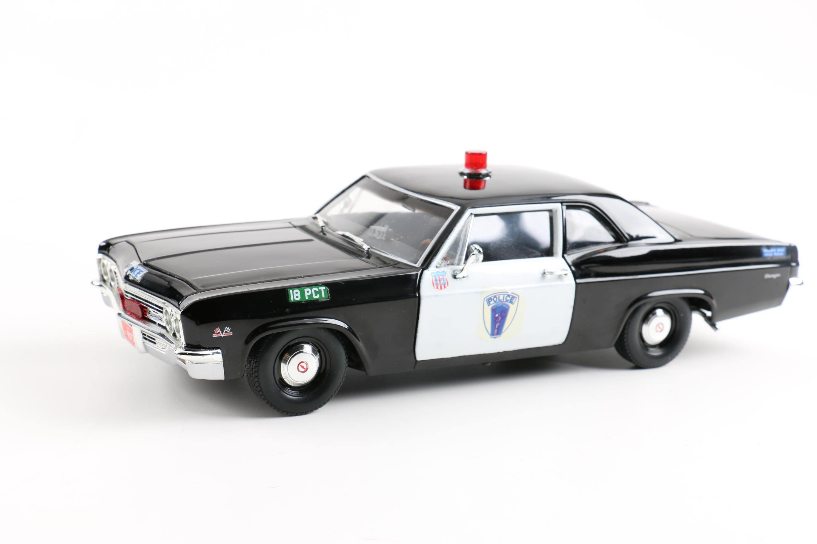 Three 1:18 Scale 1960s Police Cars