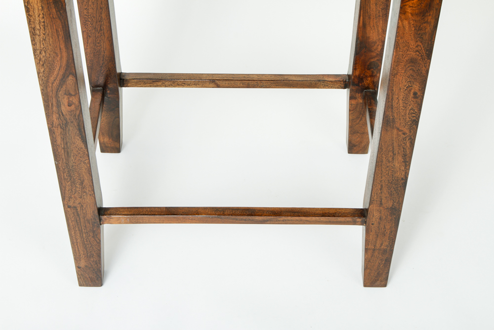 William Sheppee Ltd. Leather and Wood Saddler Bar Stools