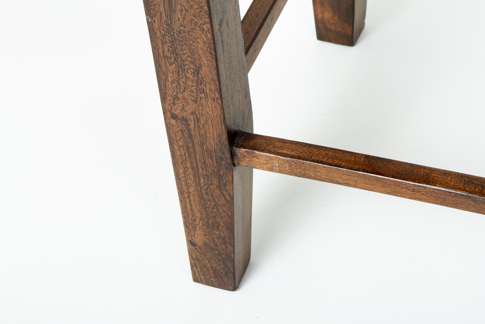 William Sheppee Ltd. Leather and Wood Saddler Bar Stools