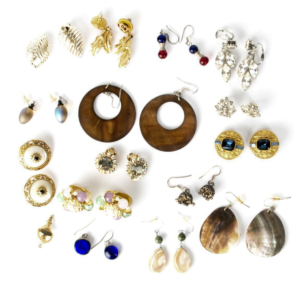 Collection of Fifteen Fashion Jewelry Earrings