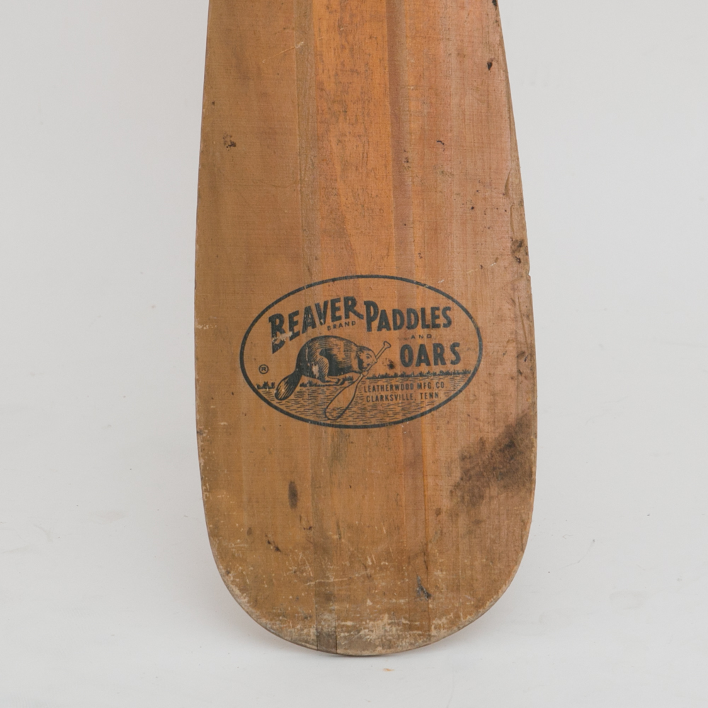 Vintage Wooden Beaver Brand Canoe Paddle