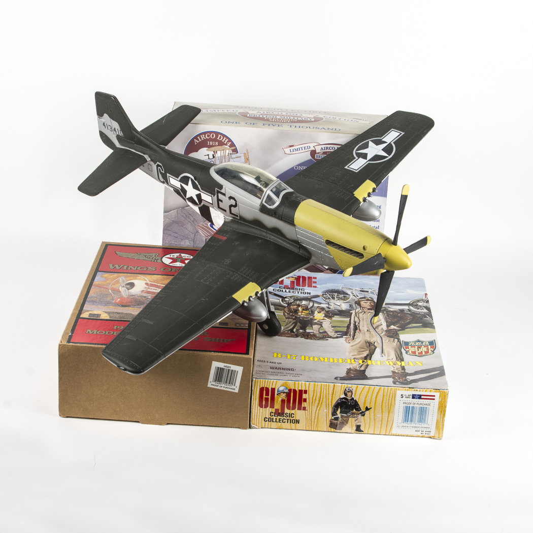 Assortment of Model Airplane Toys and GI Joe Classic Collection Doll