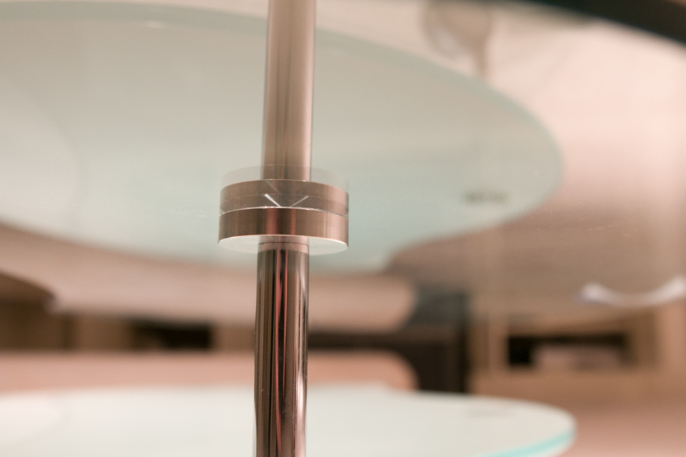 Modern Kidney-shaped Glass Coffee Table