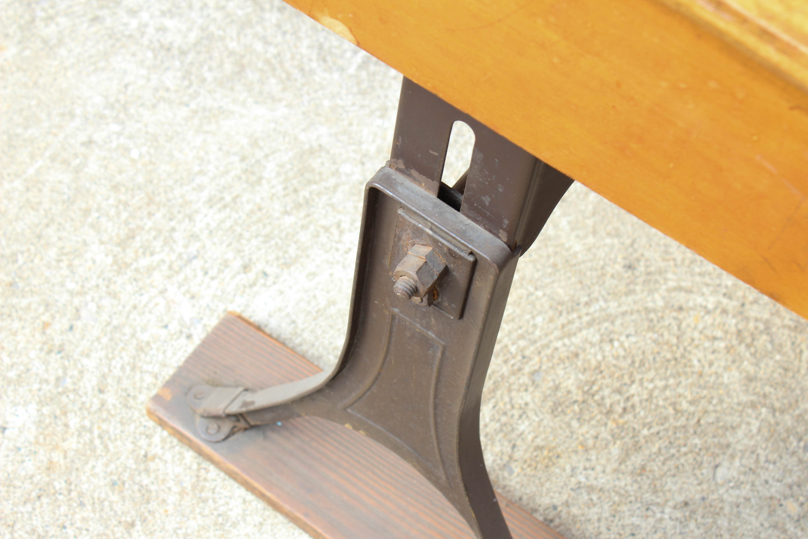 Vintage Oak Flip Top School Desk