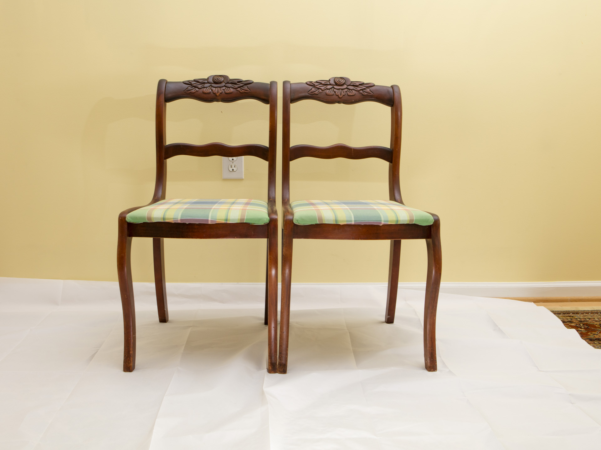 B. Altman Rose Back Side Chairs