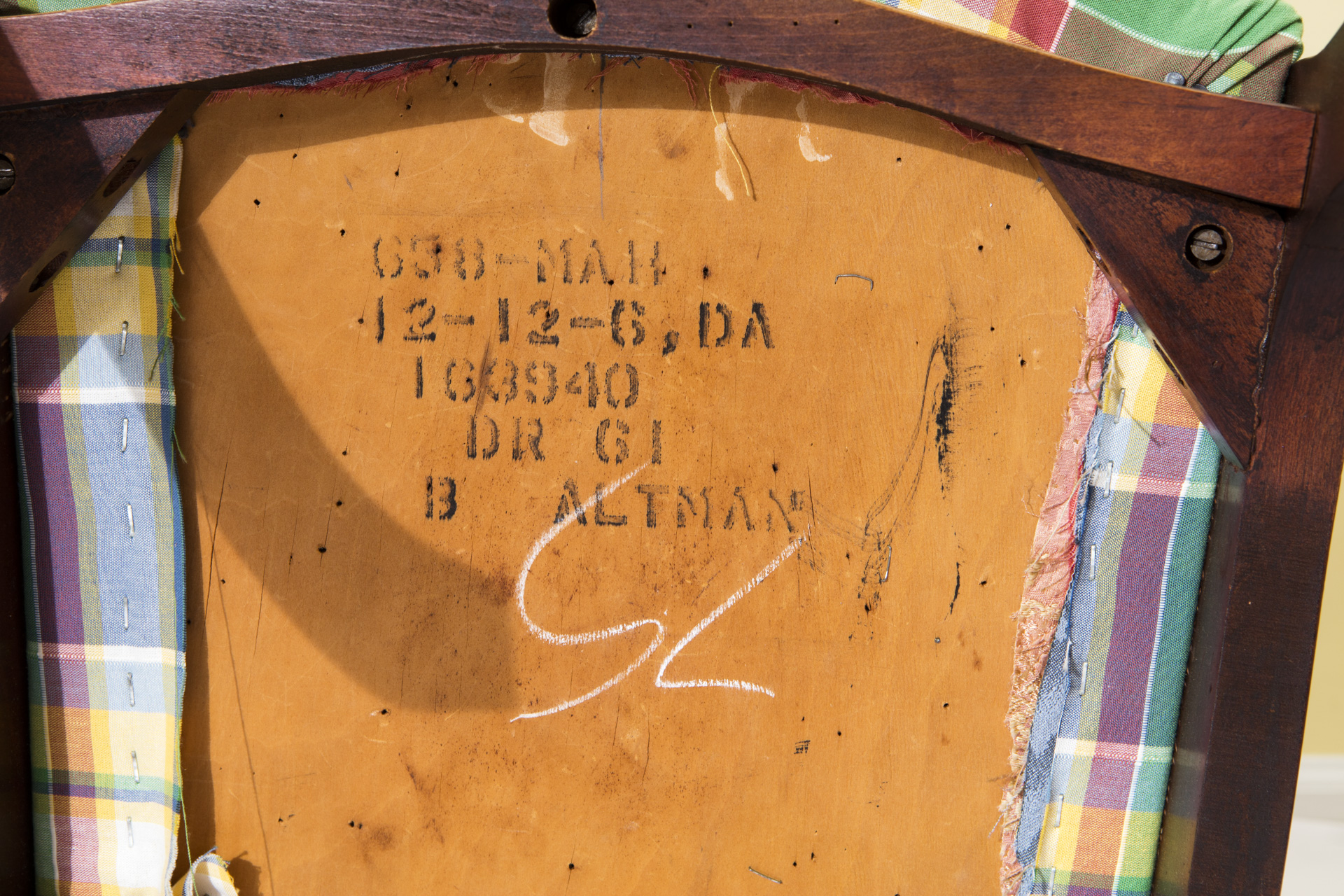 B. Altman Rose Back Side Chairs