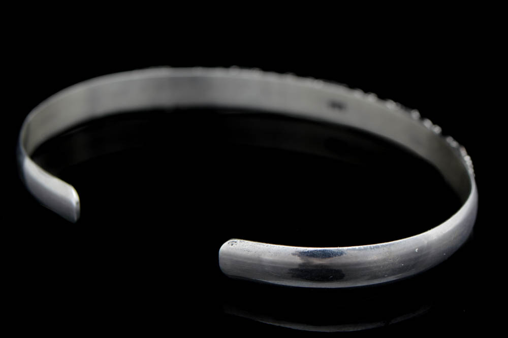 Sterling Silver and 14K Rose Gold Cuff Bracelet