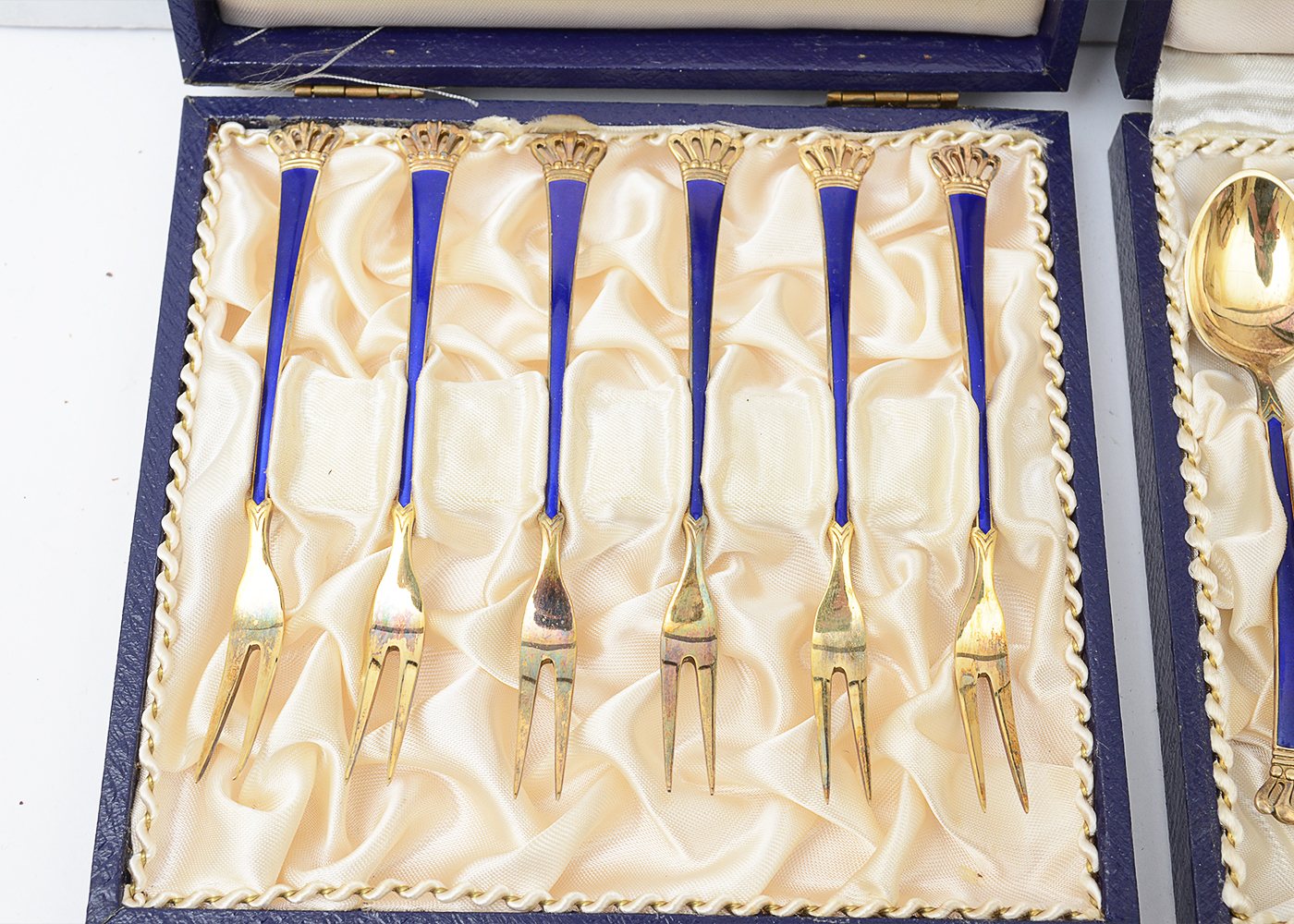 Vintage Egon Lauridsen Sterling Silver and Enamel Flatware