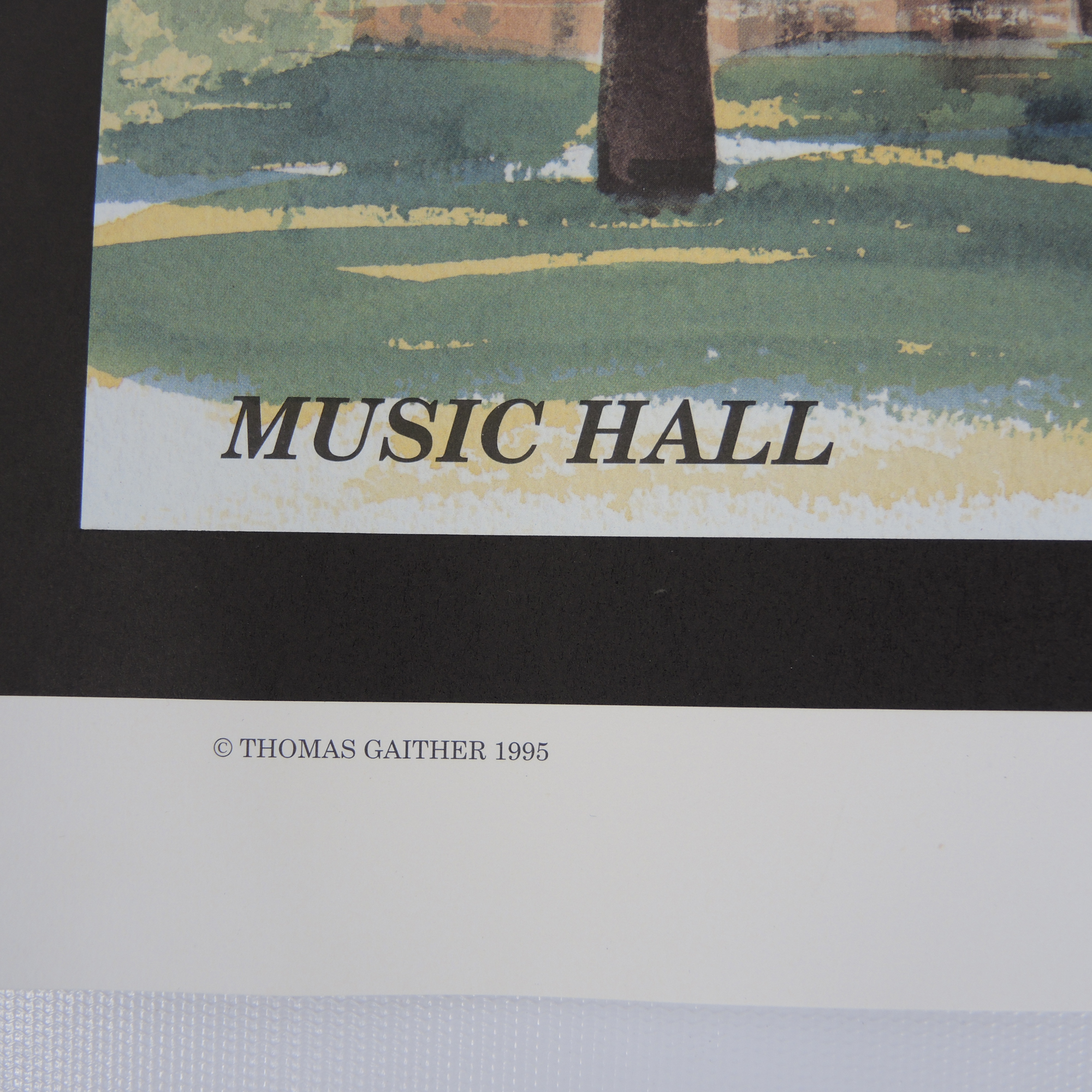 Signed Tom Gaither "Music Hall" Lithograph