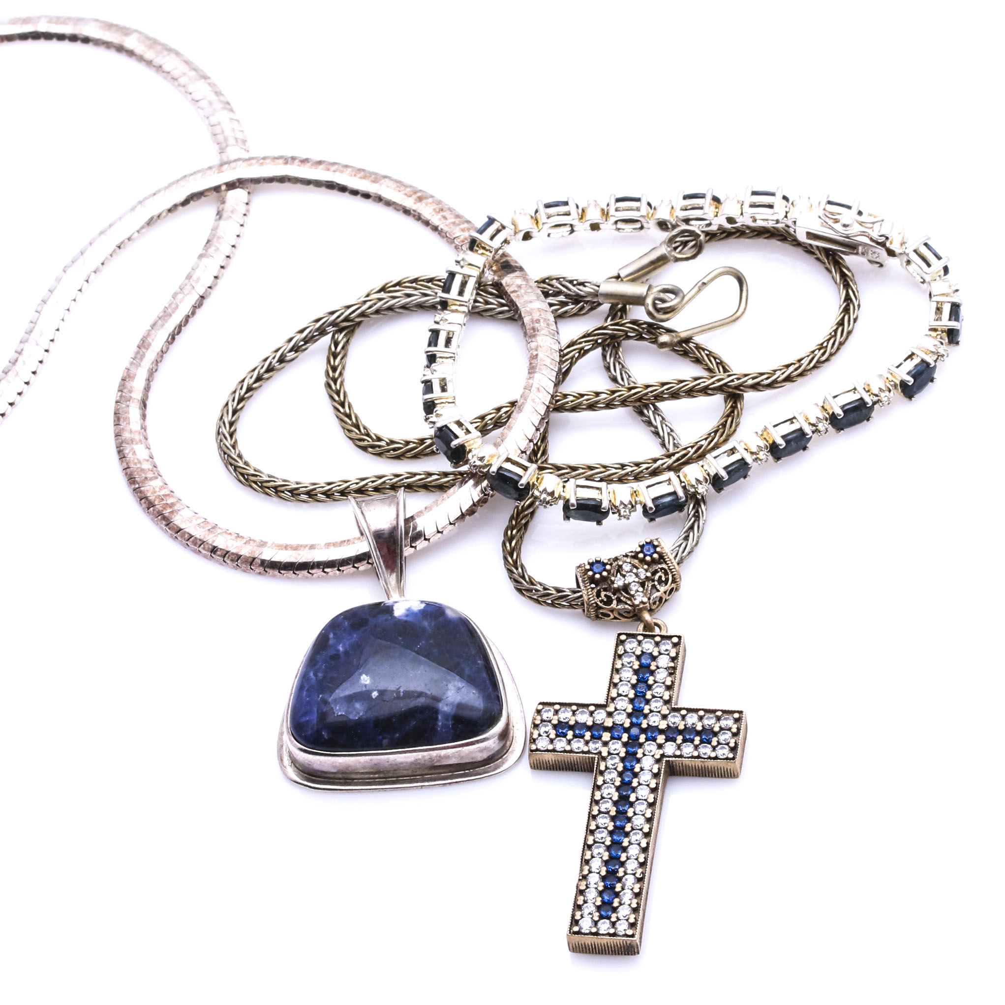 Sterling Silver Bracelet and Pendant Necklaces