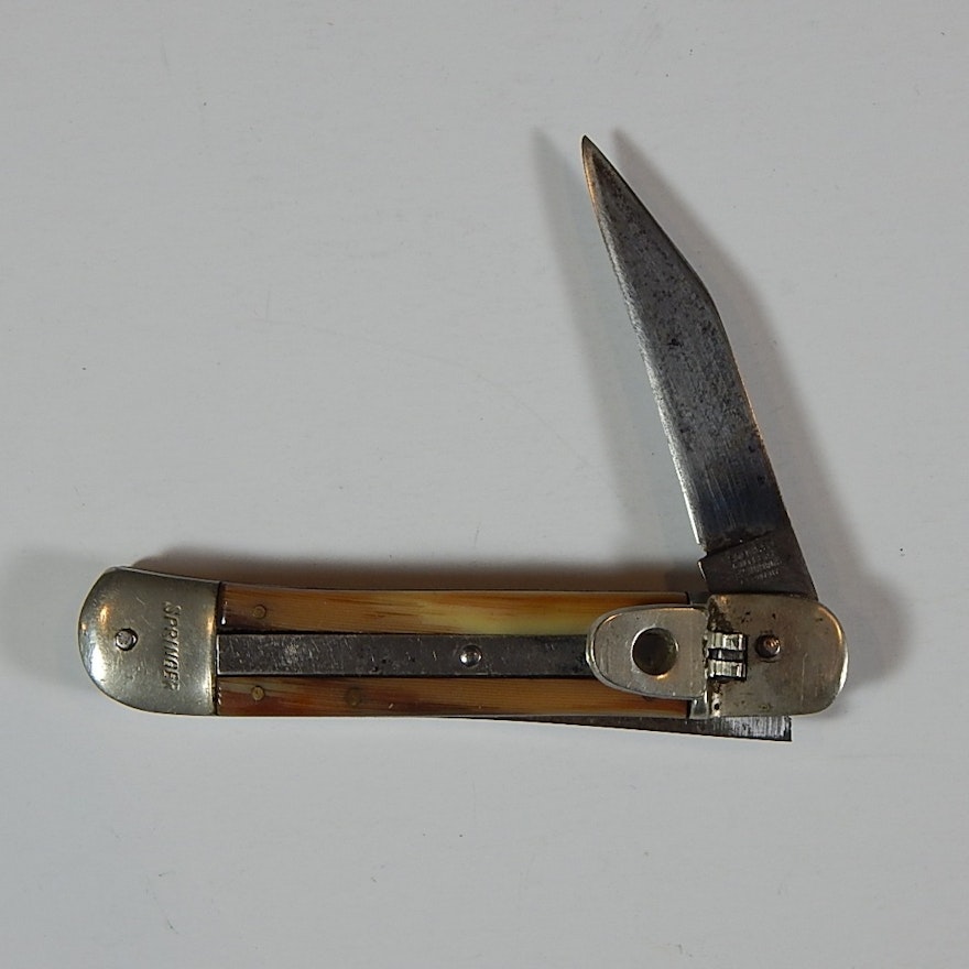 Vintage "Springer" Solingen Germany Switchblade Flick Knife