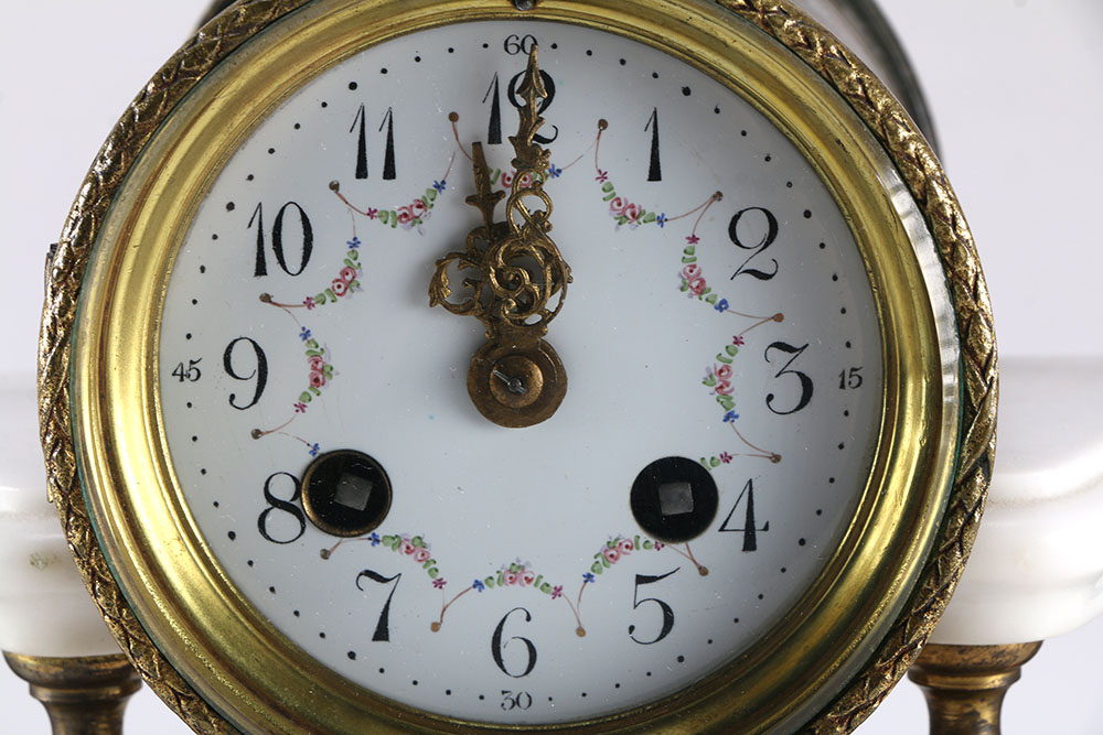 Ornate Pendulum Mantel Clock with Key