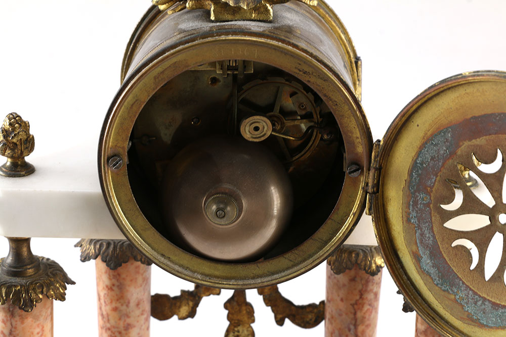 Ornate Pendulum Mantel Clock with Key