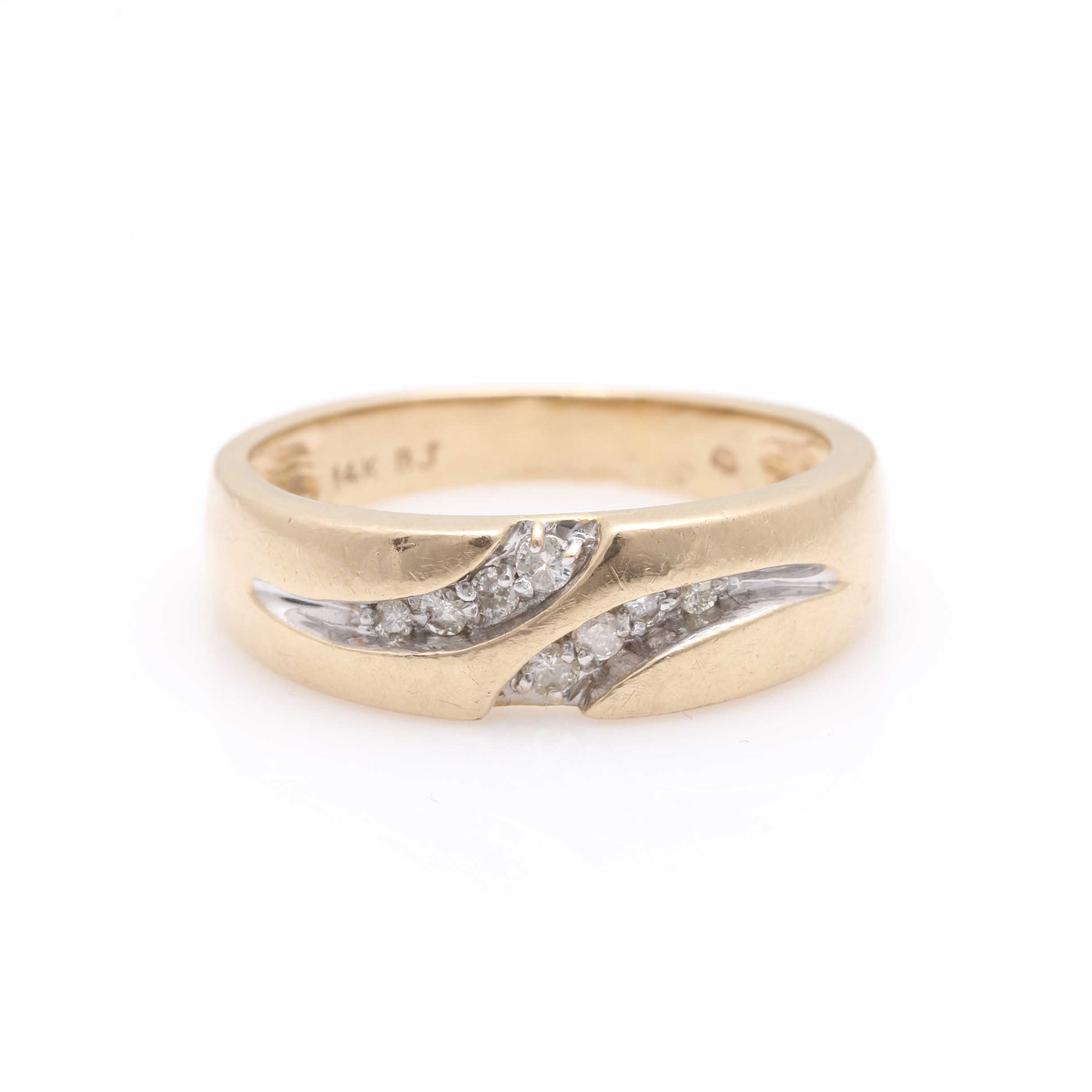 14K Yellow Gold Diamond Ring