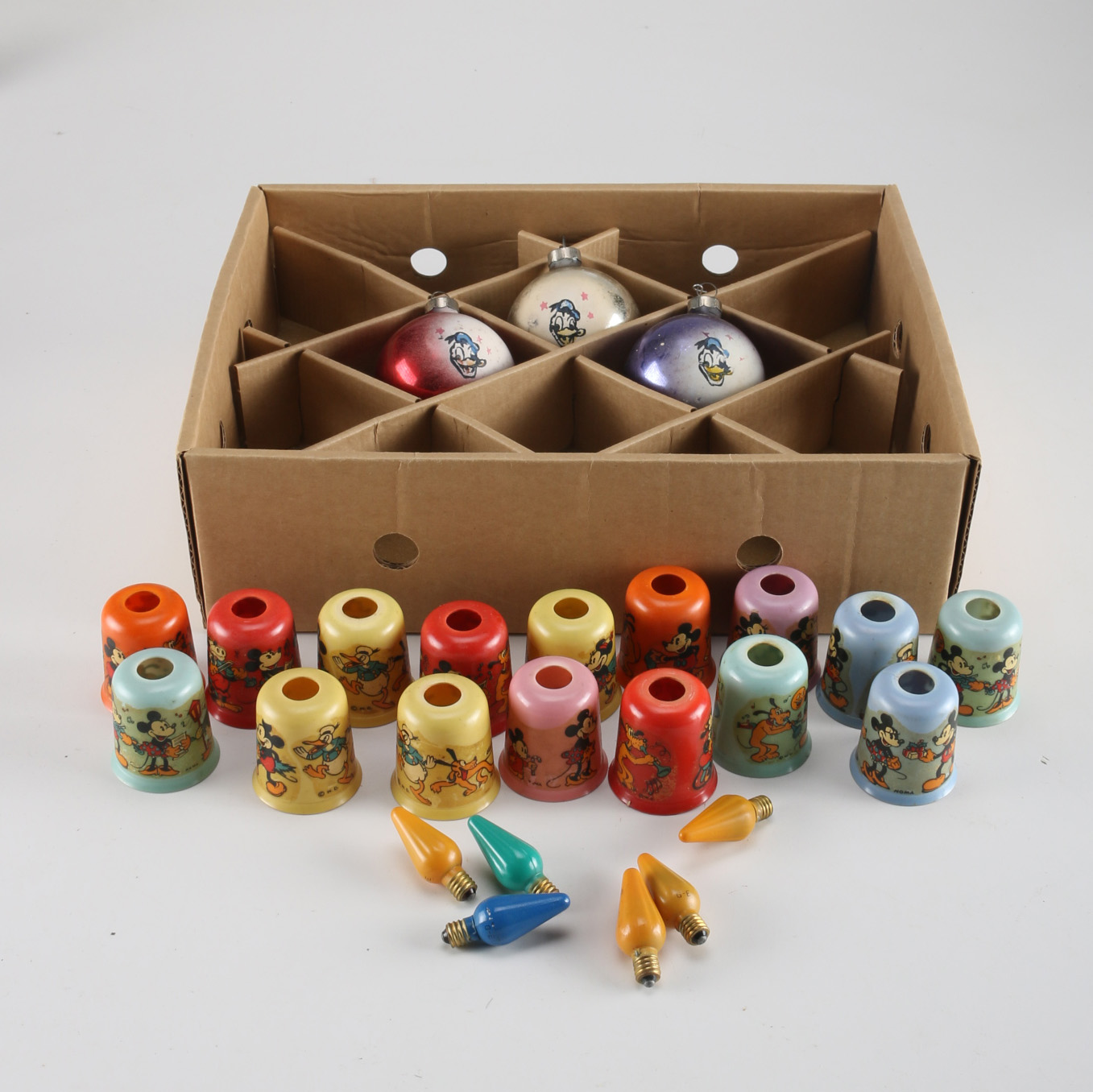 Vintage Disney Christmas Lights and Ornaments