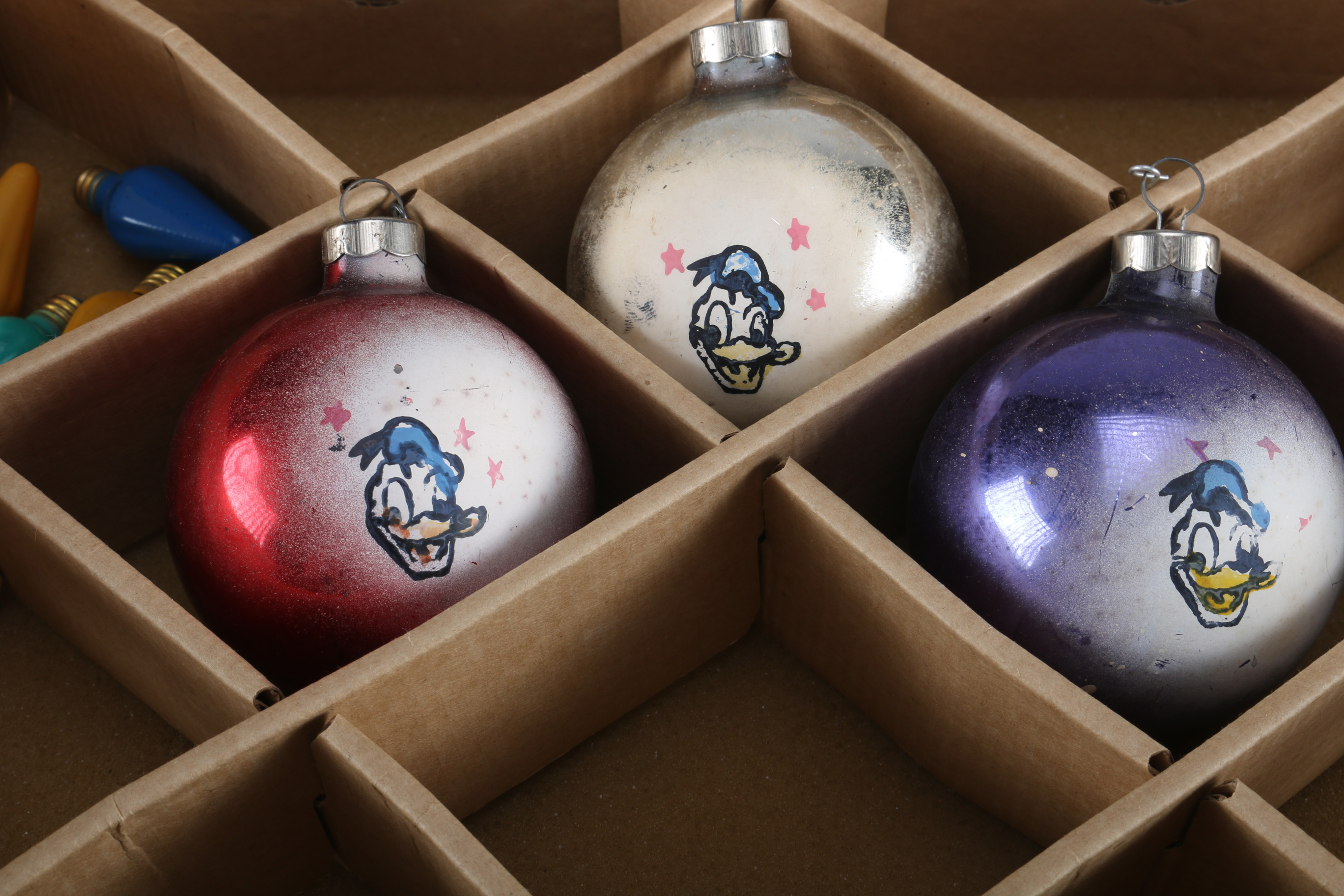 Vintage Disney Christmas Lights and Ornaments