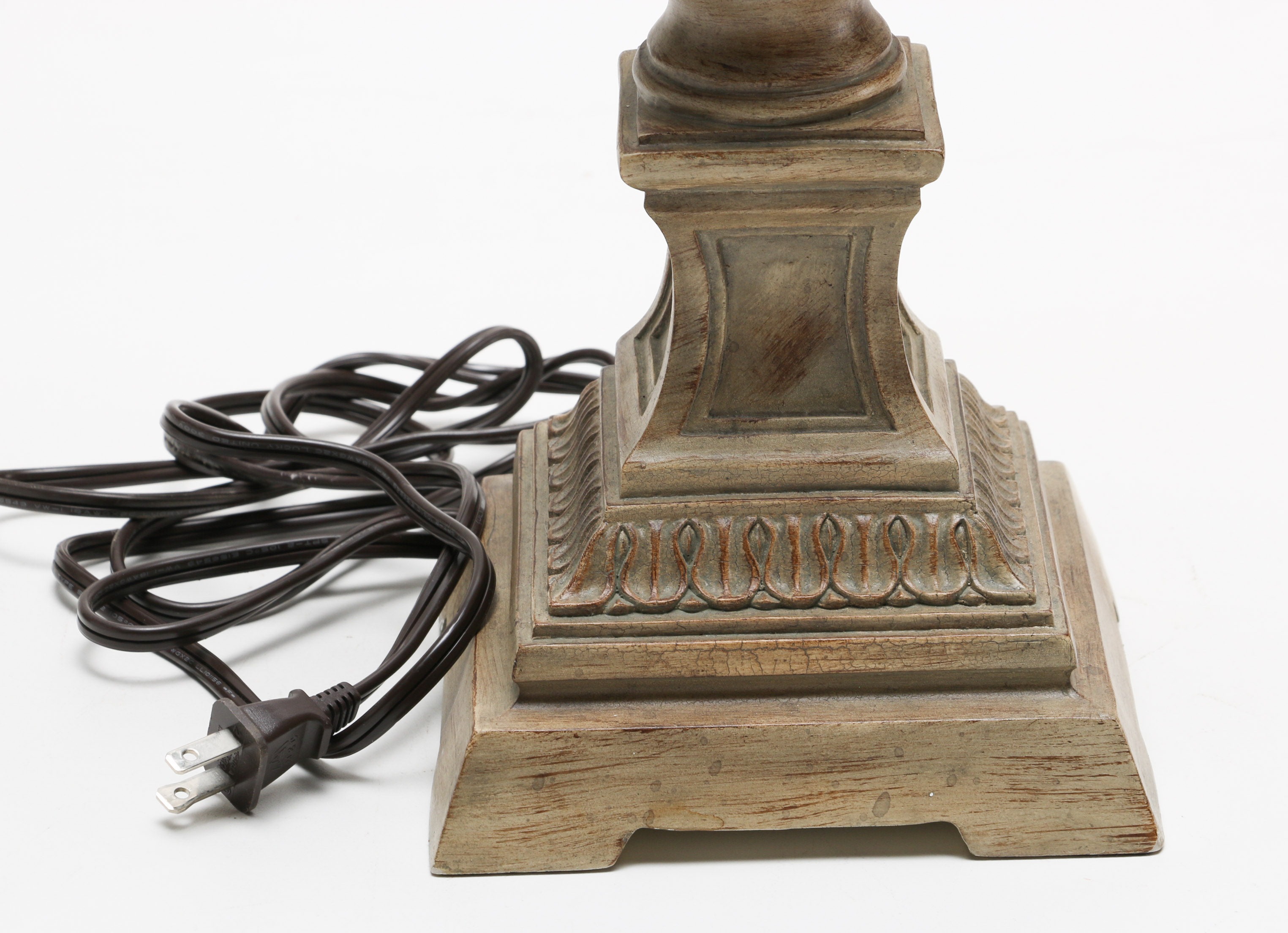 Contemporary Molded Resin Table Lamp