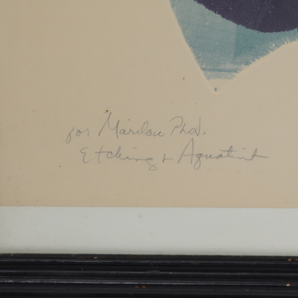 S. Charlotte Doyle Artist's Proof Etching with Aquatint