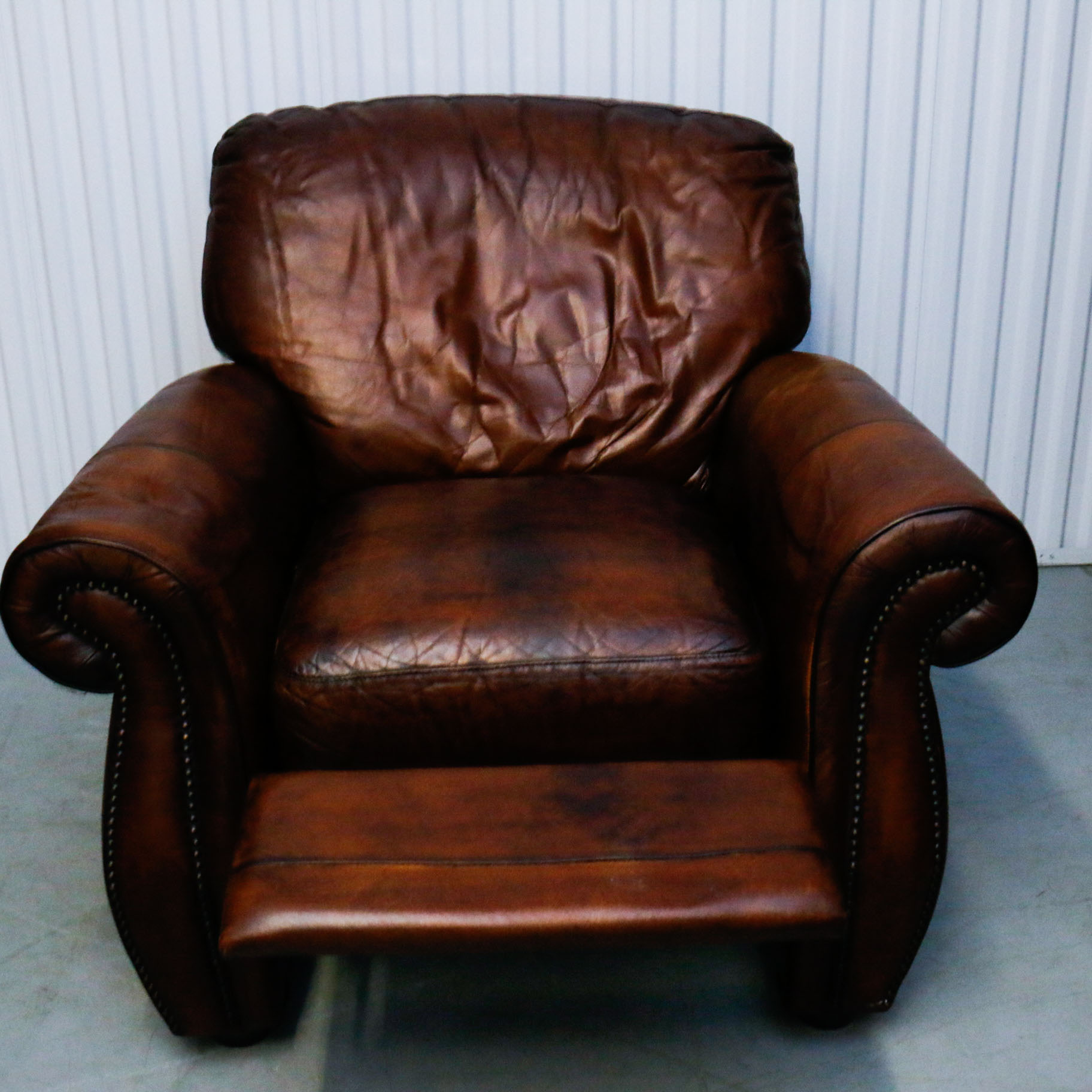 Brown Leather Recliner from Havertys