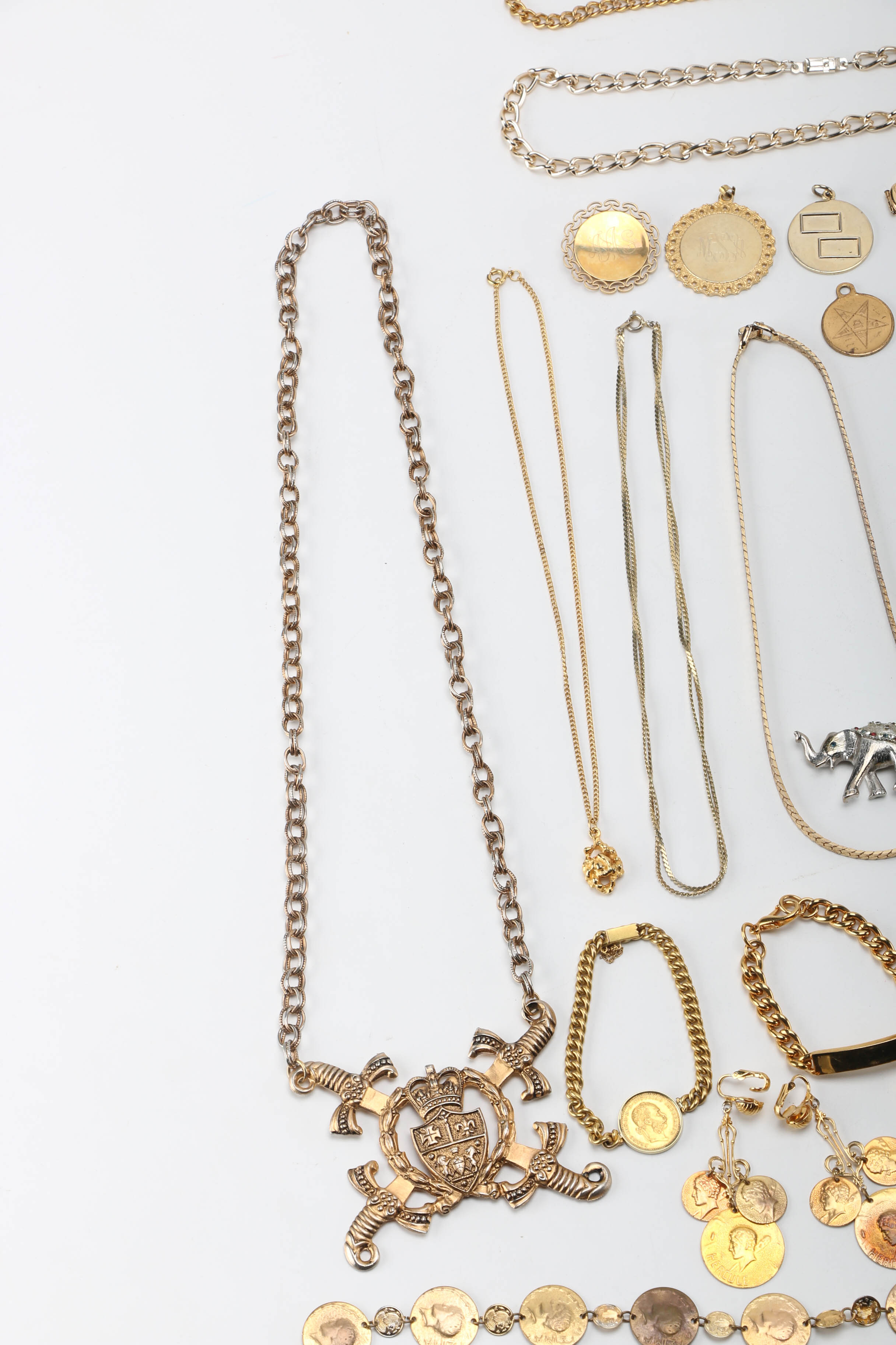 Gold Tone Costume Jewelry Including Monet