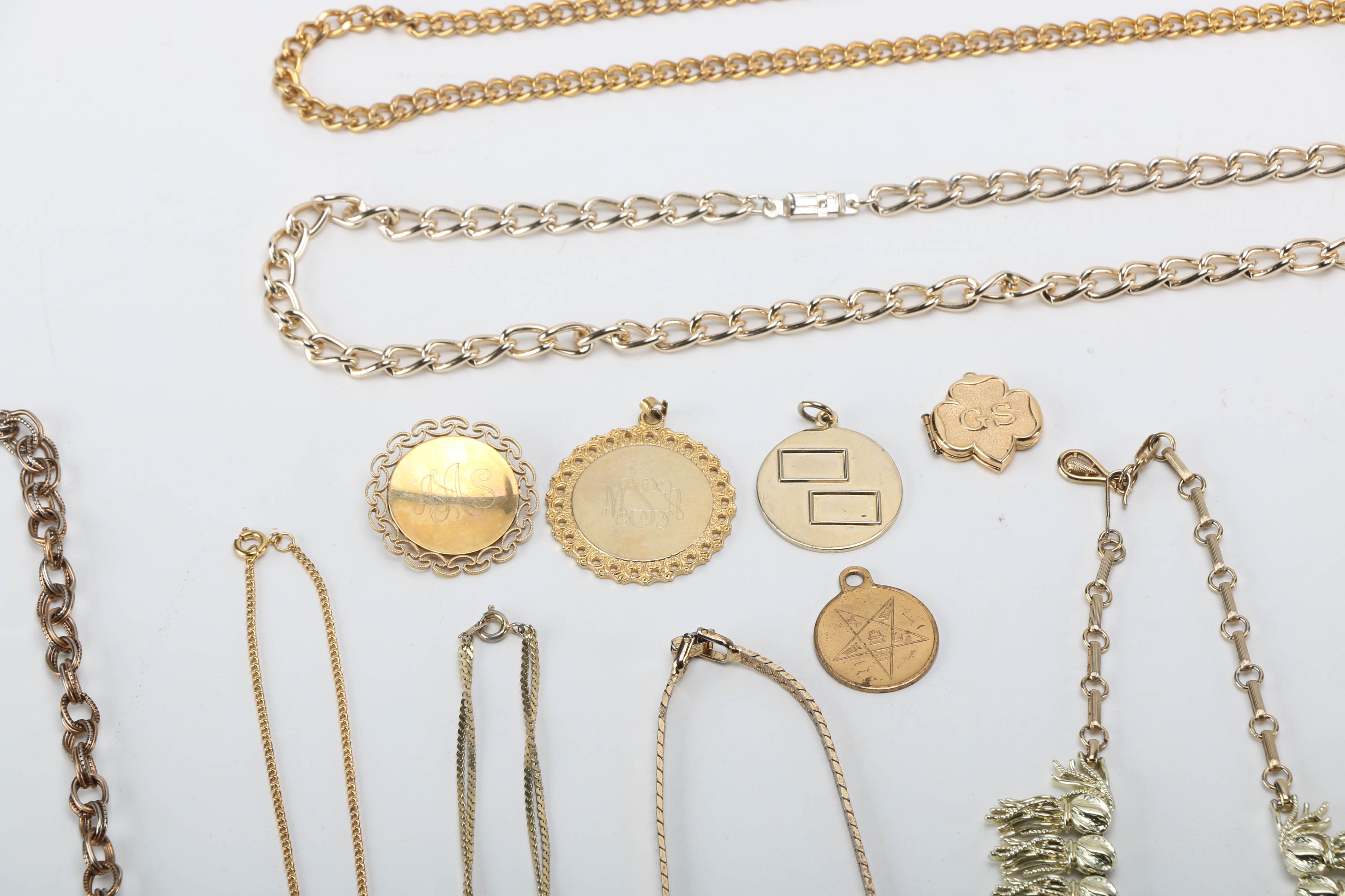 Gold Tone Costume Jewelry Including Monet