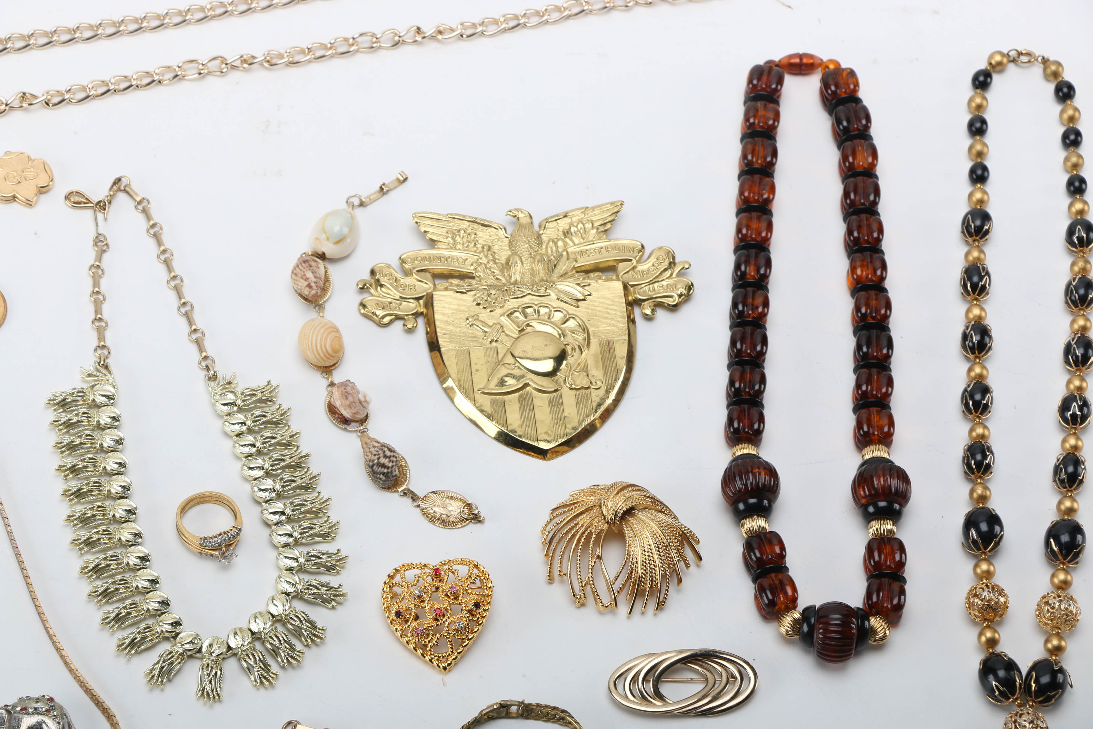 Gold Tone Costume Jewelry Including Monet