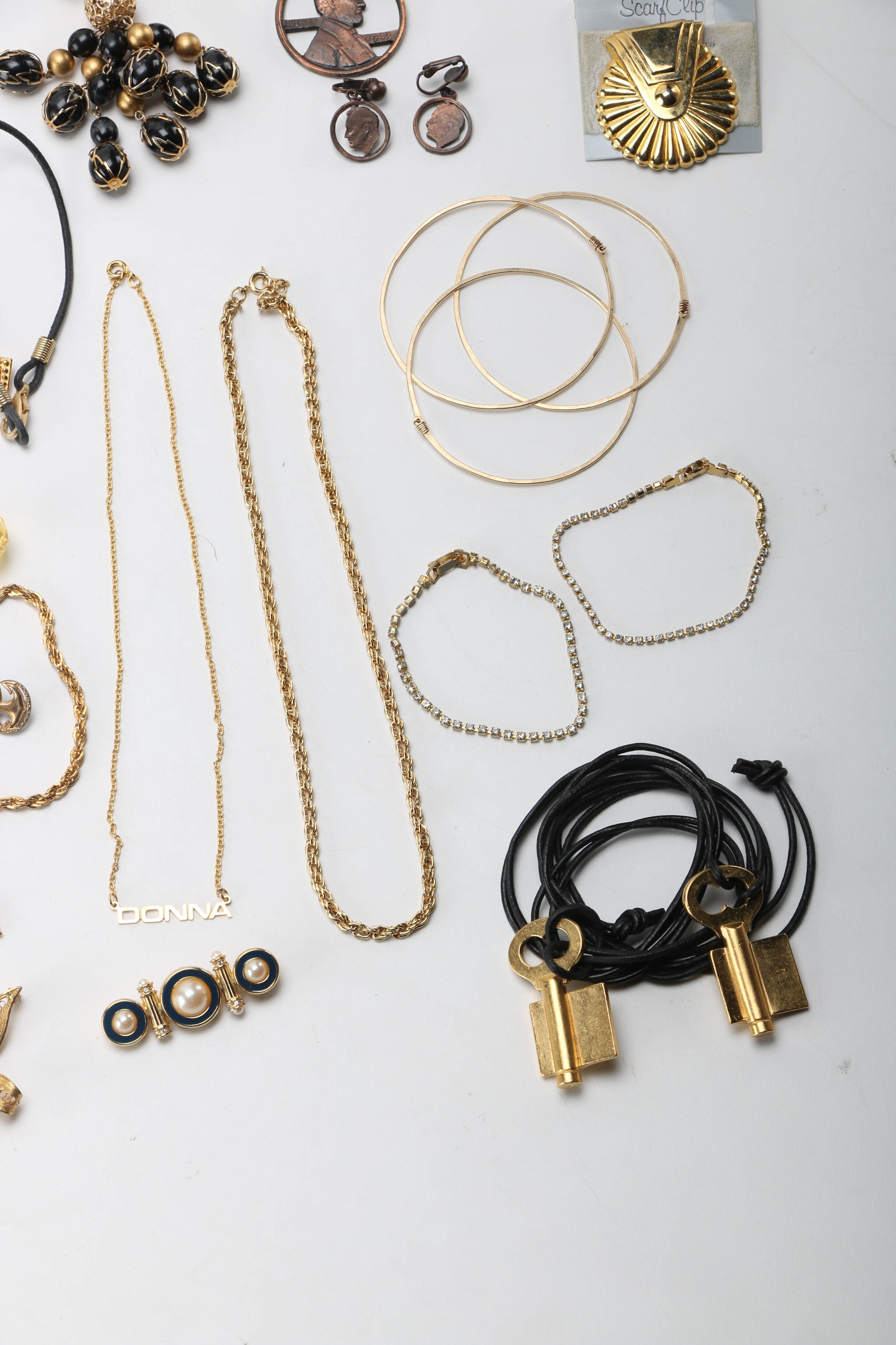 Gold Tone Costume Jewelry Including Monet