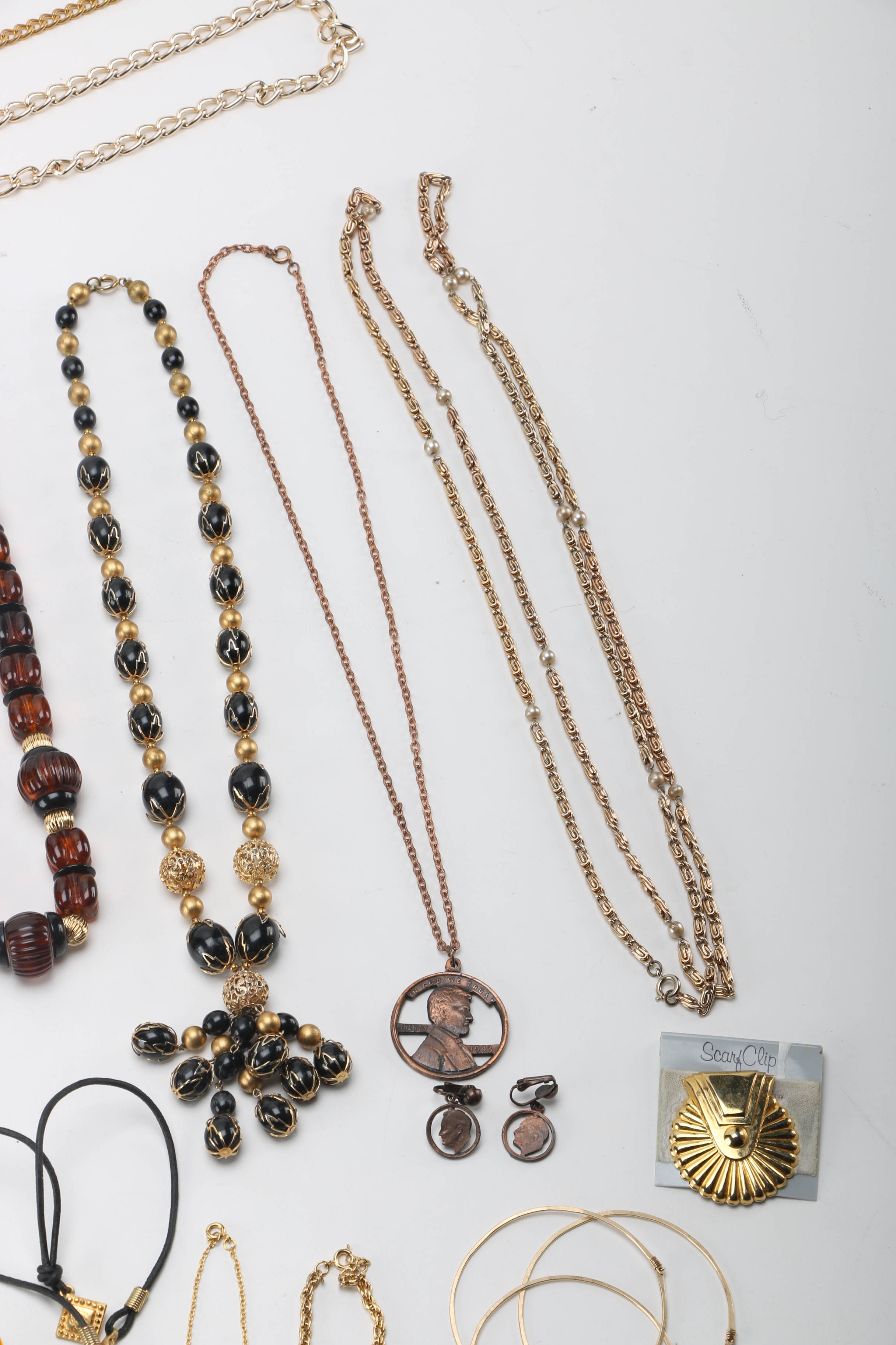 Gold Tone Costume Jewelry Including Monet