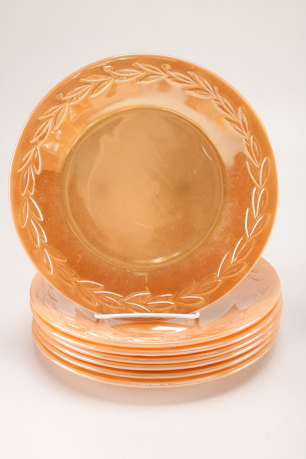 Fire King Ware Metallic Orange Dish Set