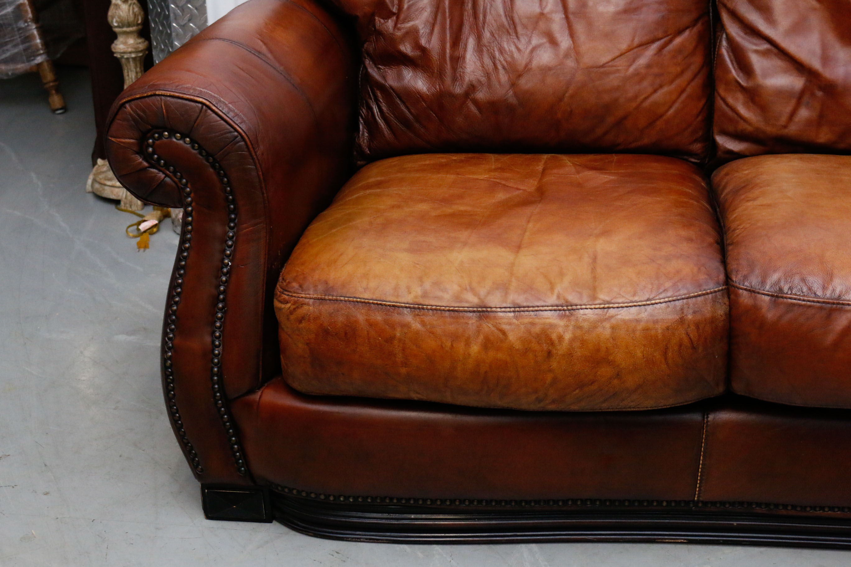 Havertys Leather Sofa