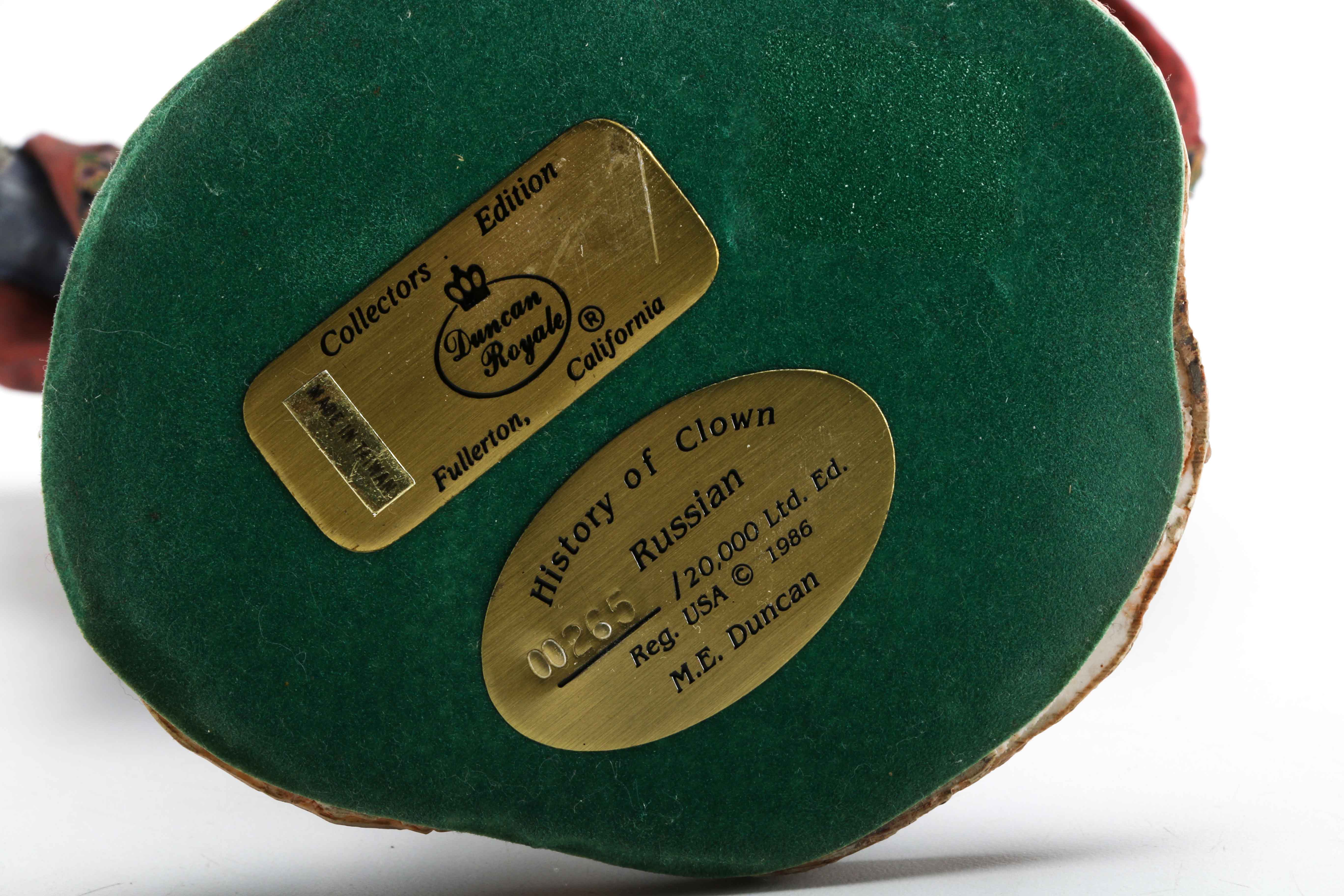 Numbered, Collectors Edition Duncan Royale Clown Figurines