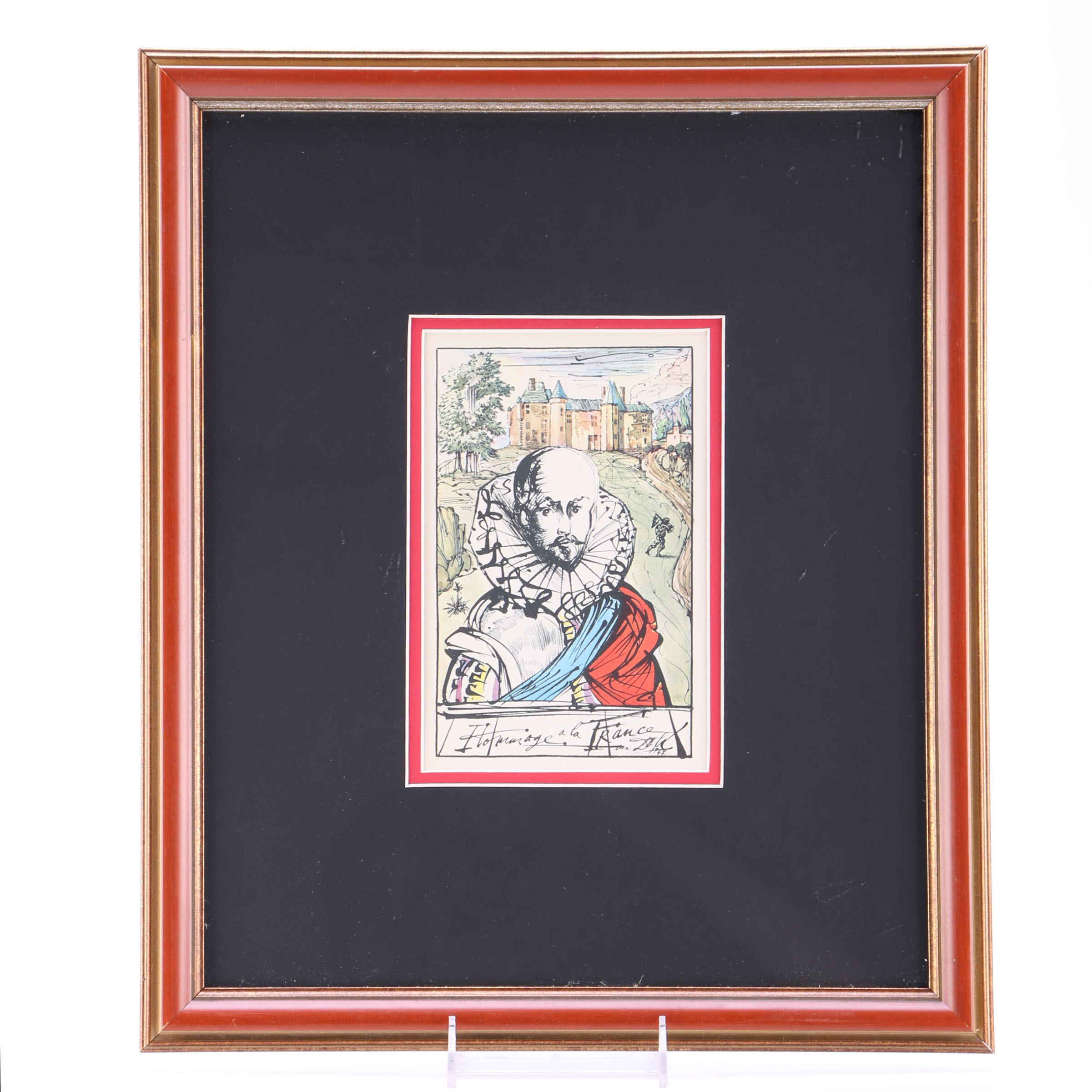 Salvador Dali Offset Lithograph of "Montaigne"