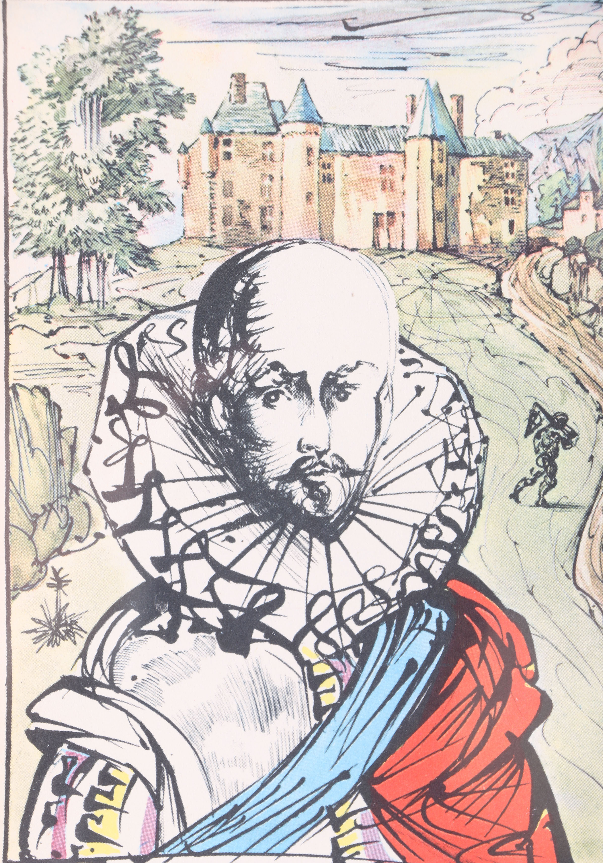 Salvador Dali Offset Lithograph of "Montaigne"