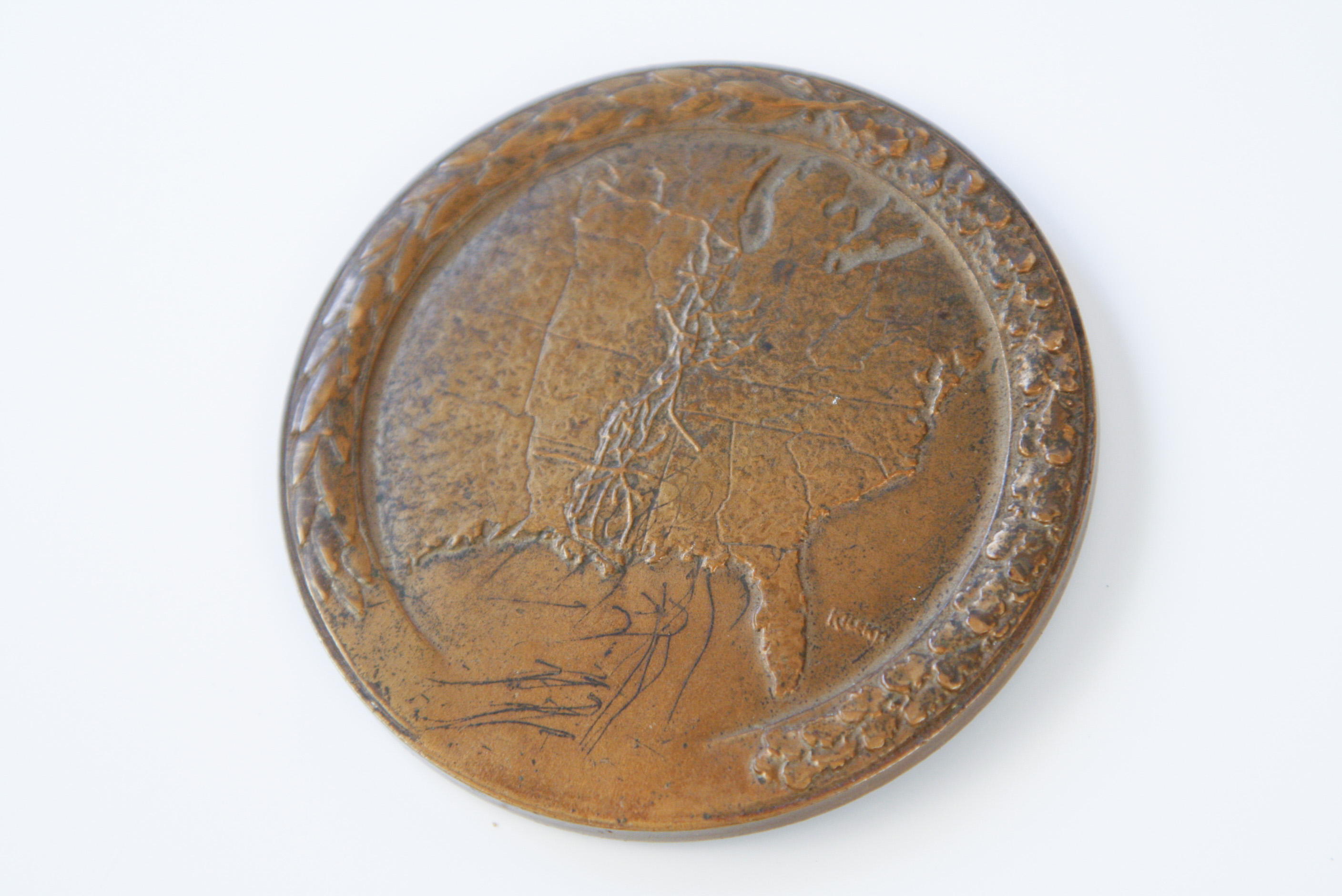 1951 Illinois Central Railroad Centennial Bronze Medallion