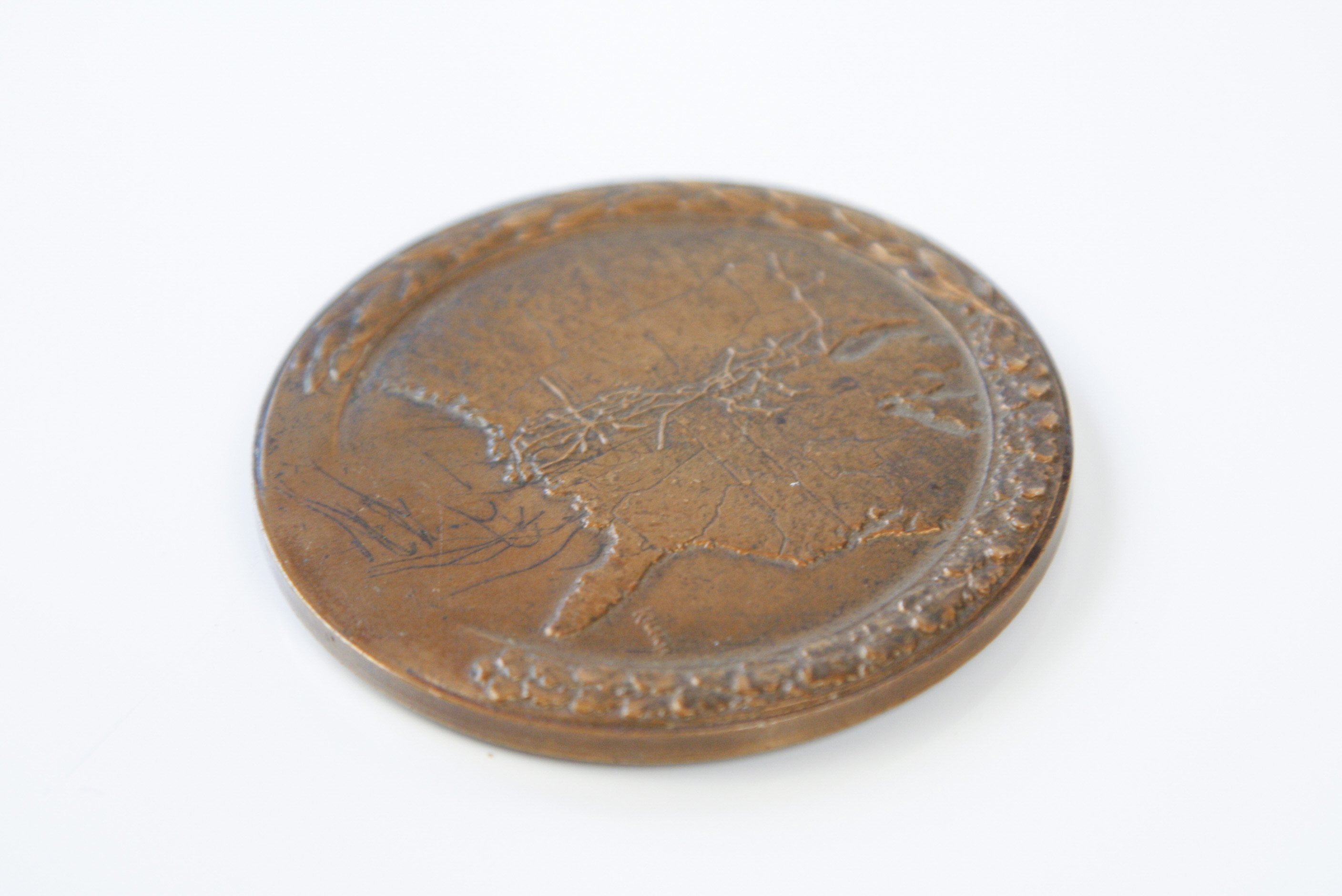 1951 Illinois Central Railroad Centennial Bronze Medallion